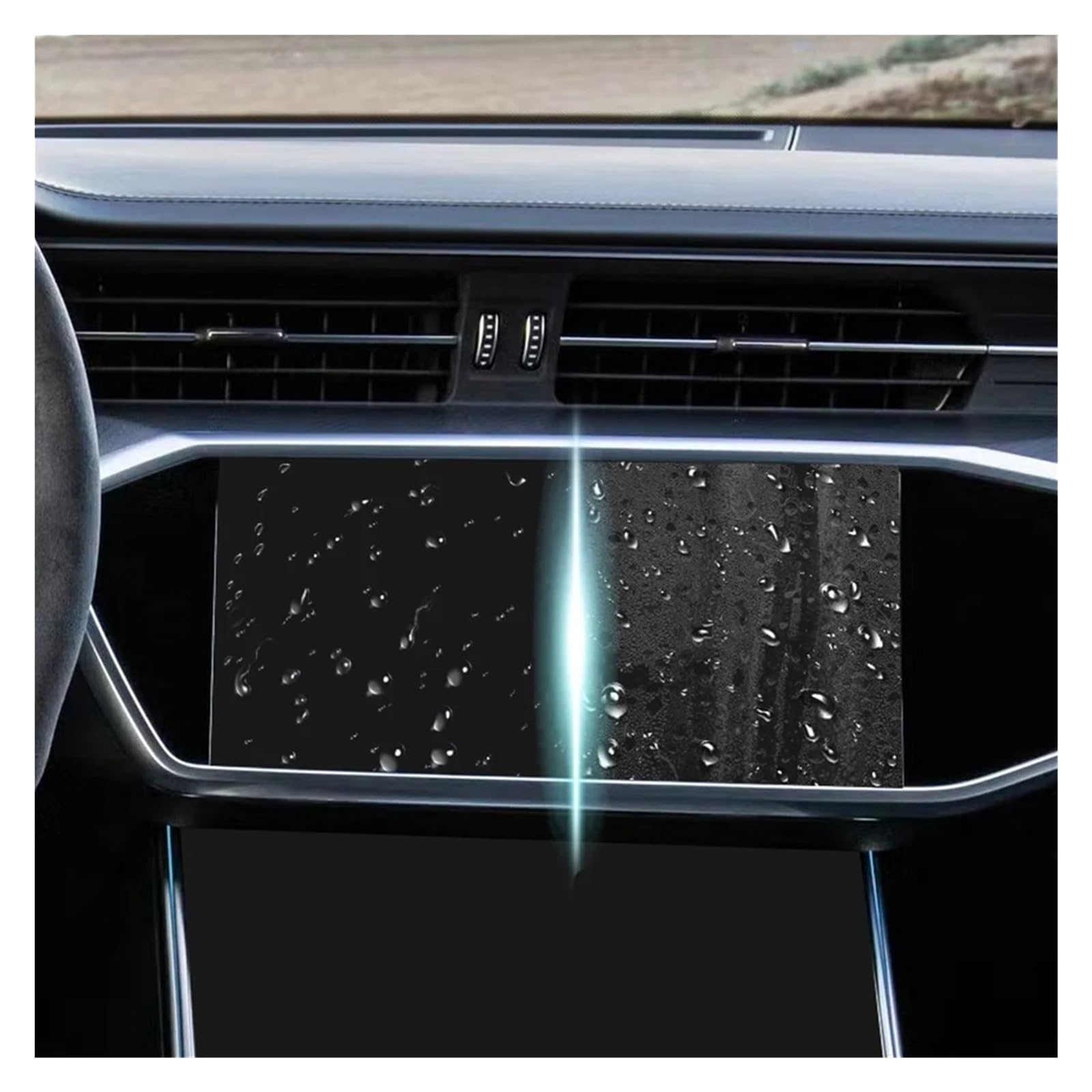 Car Navigation Pellicola Protettiva Per A6 Per A7 19-25 3PCS Pellicola Vetro Temperato Protezione Car Center Console Schermo Navigazione GPS Cruscotto Display Protettivo