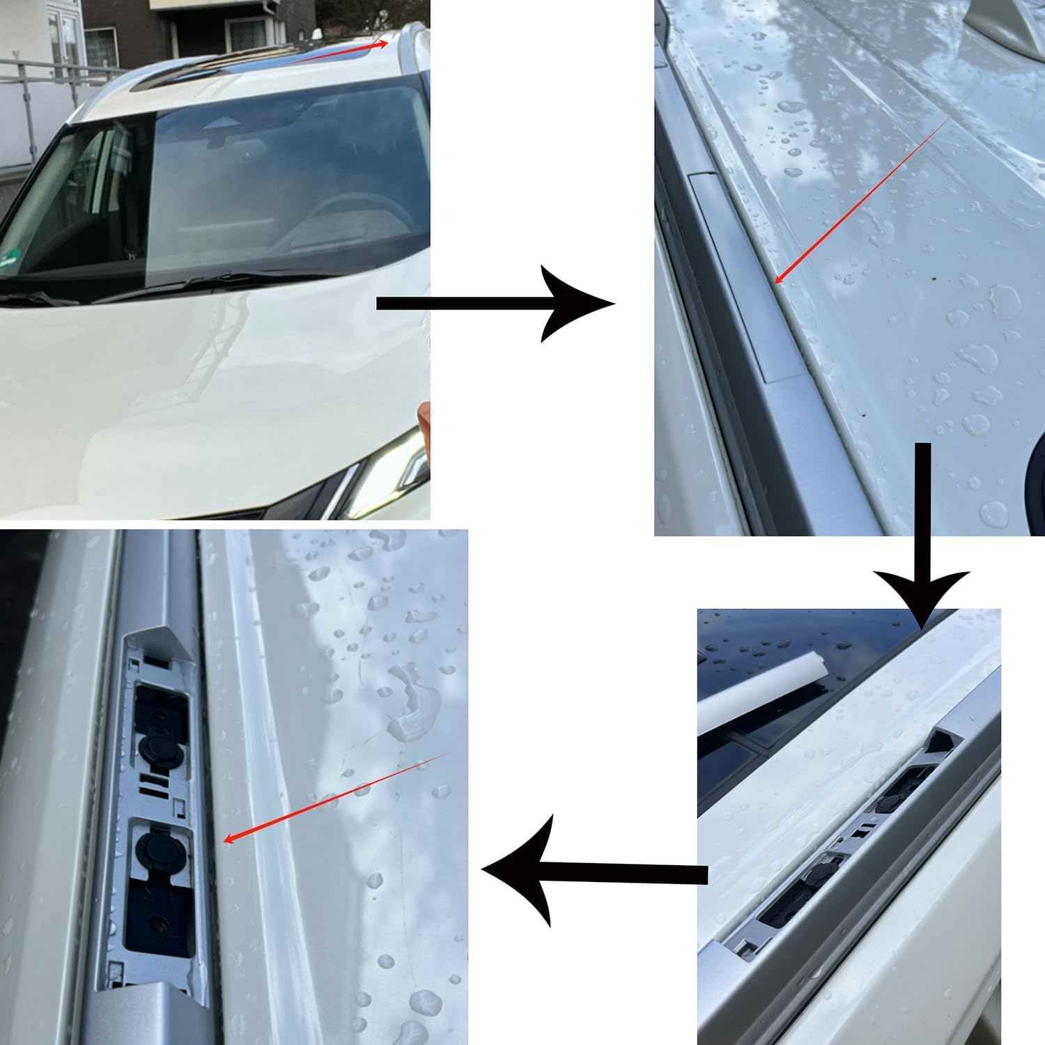 Barre Portatutto per Nissan X-Trail T33 2021 2022 2023 2024 2025, Trasversali Tetto Alluminio Portapacchi, Coppia Barre dedicate antifurto nere,third generation model