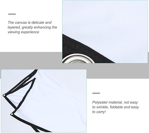 Miniatura 6 de Pantalla de proyección plegable de alta definición para cine en casa con borde absorbente de luz y accesorios colgantes