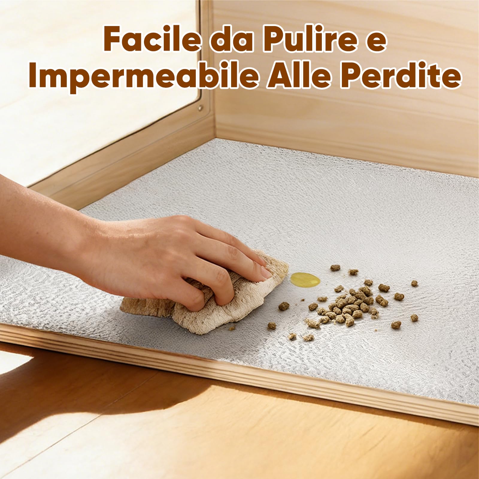 X XBEN Gabbia per Criceti in Legno, Tetto Apribile & Ventilazione Multipla | Vivarium Acrilico Spazioso, Cornice Legno Naturale per Criceti Nani, Roditori, Topi,Piccoli Animali 80L×40W×40H cm (0,128 m³)