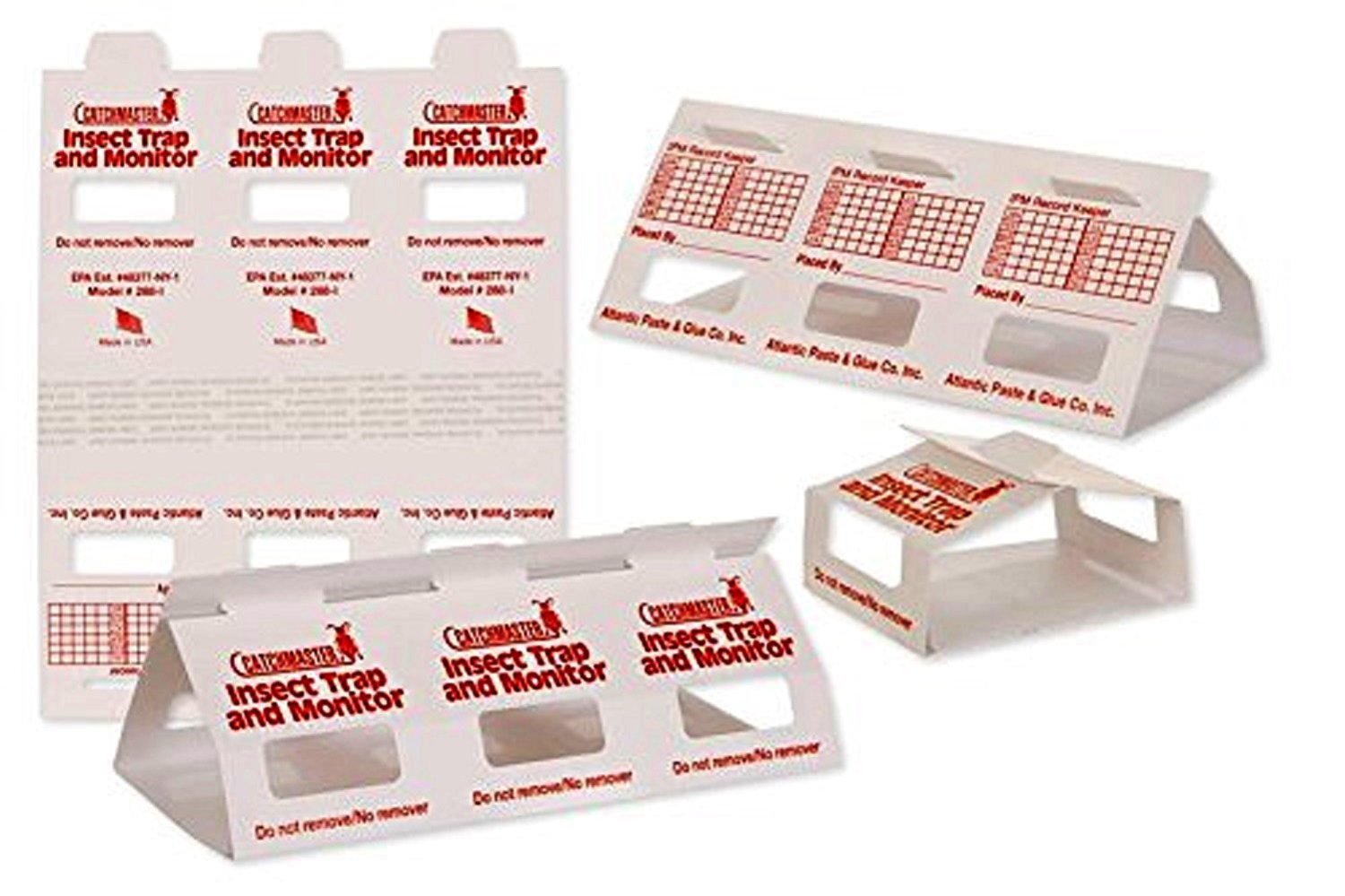 Insect Trap & Monitors 288i - No Chemicals !!!- Non-Toxic Glue Traps!! 10 Glue Boards / 30 Monitors