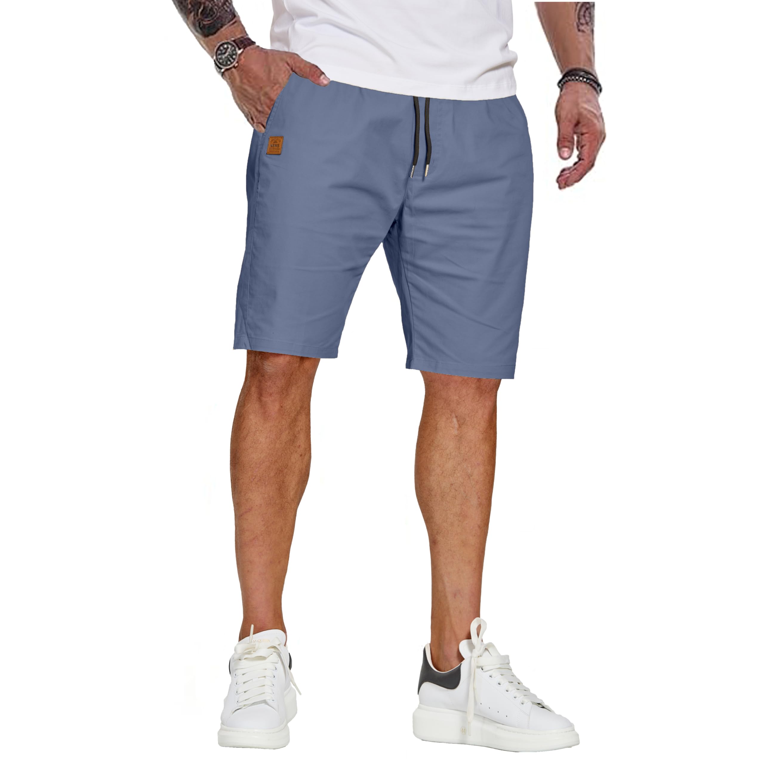 ZOXOZ Kurze Hose Herren Cargo Shorts Herren Chino Shorts Baumwolle Sommer Mit Taschen