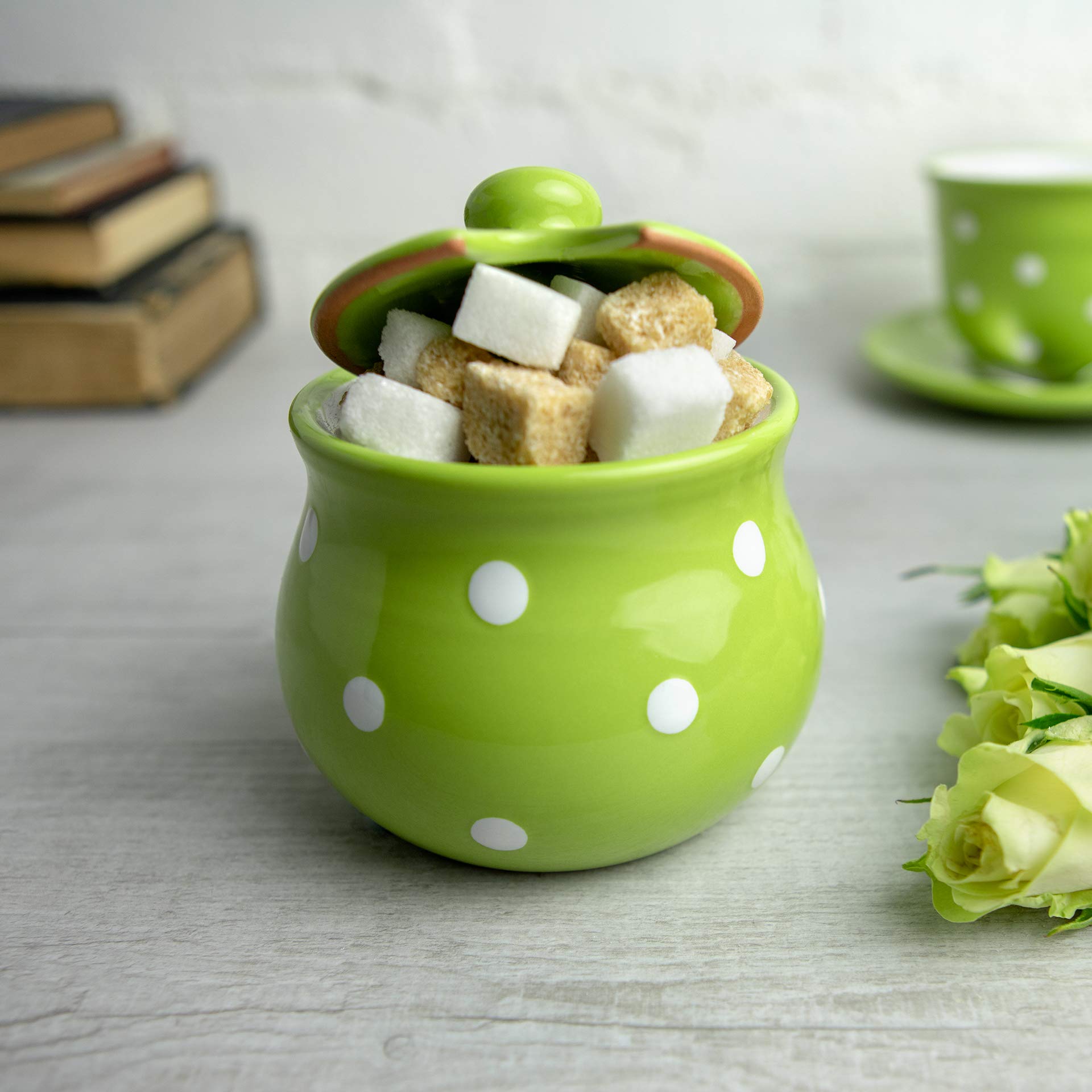 City to Cottage Rood en Wit | Polka Dot | Handgemaakte Handgeschilderde Kleine 150ml/5oz Keramische Melkkan Creamer Schenker City to Cottage Rood en Wit | Polka Dot | Handgemaakte Handgeschilderde Kleine 150ml/5oz Keramische Melkkan Creamer Schenker