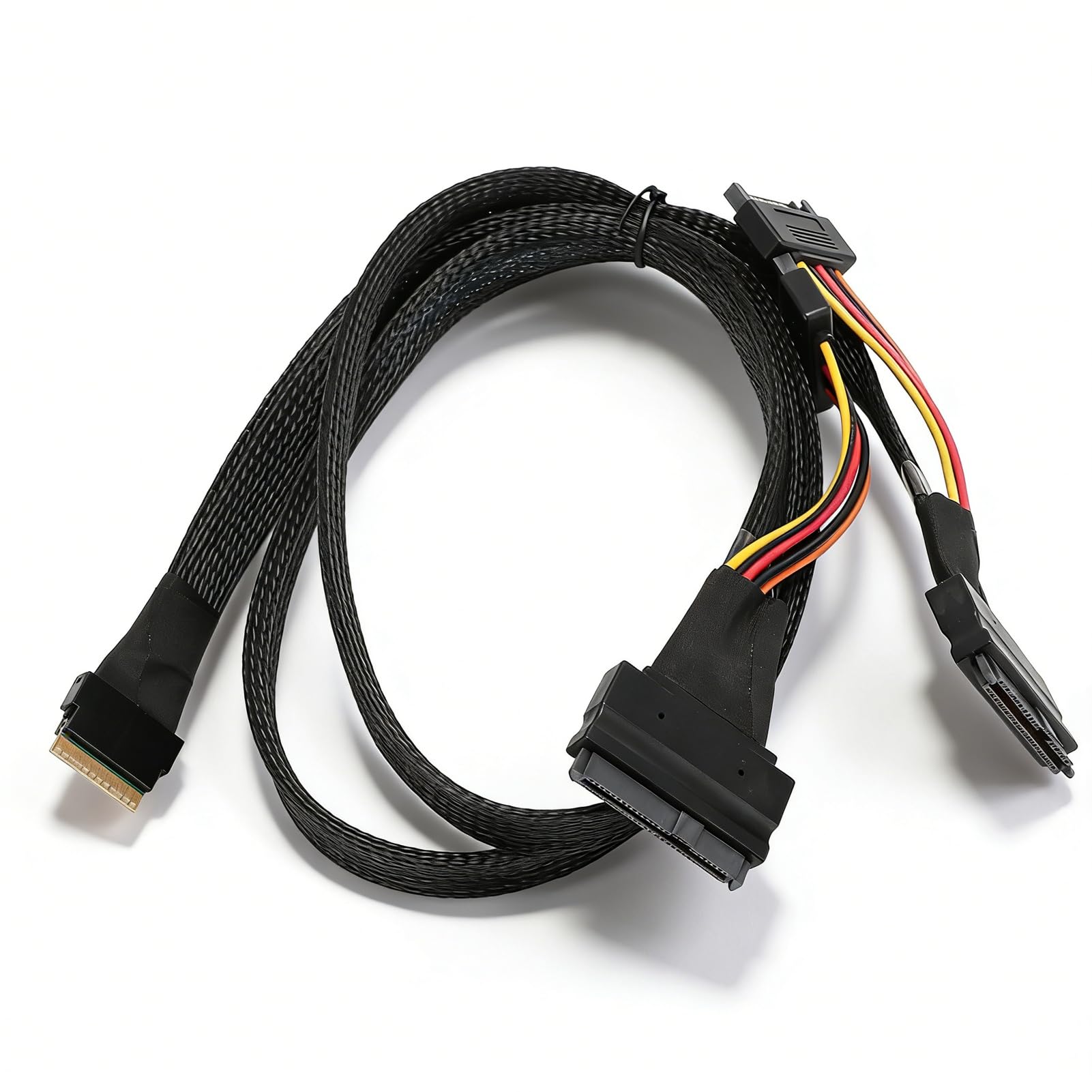 Kabel Adaptera NVMe, 24 Gb/s, 80 Cm, 8I do 2xSFF-8639 z Kablem NVMe PCIe SSD dla NVE SFF-8654 do SAS dla