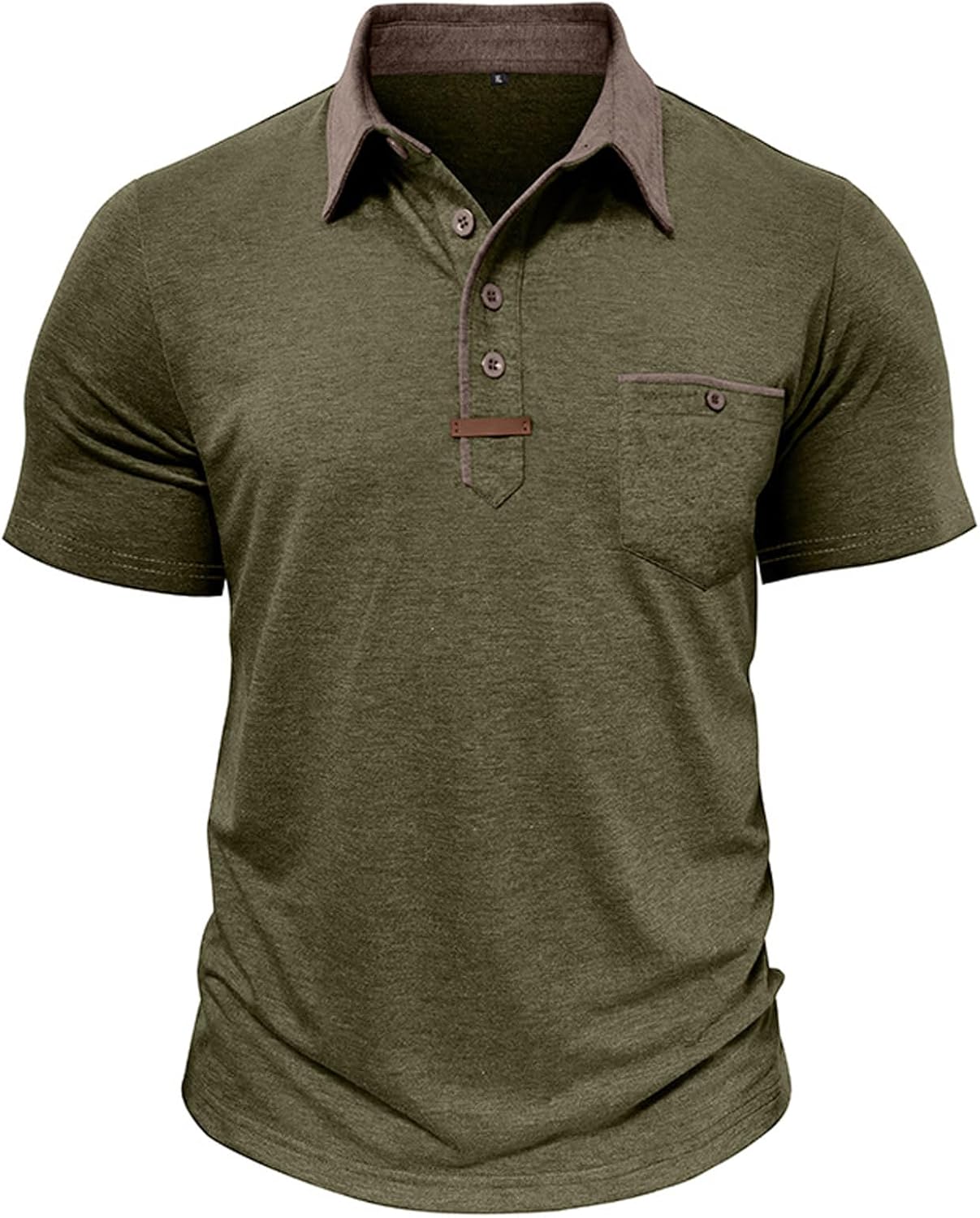 Ymosrh Men's Summer Polo Shirts Short Sleeve Fashion Business Golf Dress Collar Shirts, M-3XL