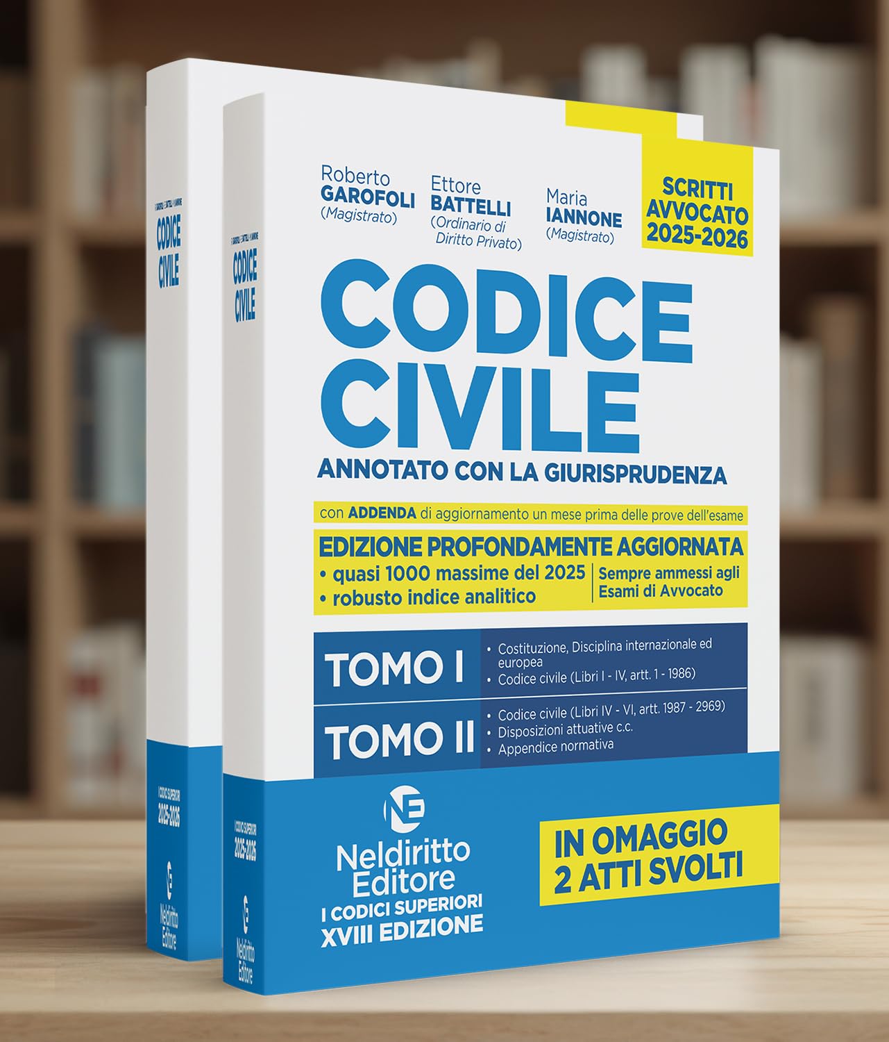 Codice Civile annotato con la giurisprudenza per l'Esame di avvocato 2025-2026 in 2 tomi