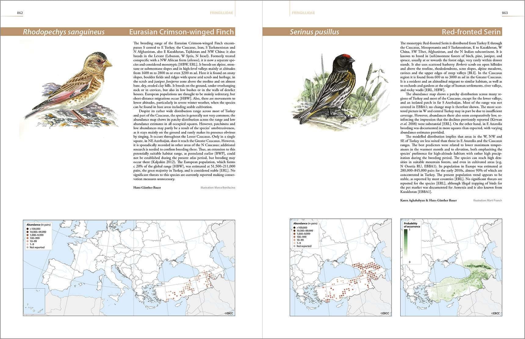 European Breeding Bird Atlas 2: Distribution, Abundance and Change