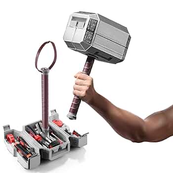 MARVEL　マイティ・ソー　ムジョルニア　工具箱 28 Piece Hammer Tool Box, Multifunctional Thor Hammer Tool