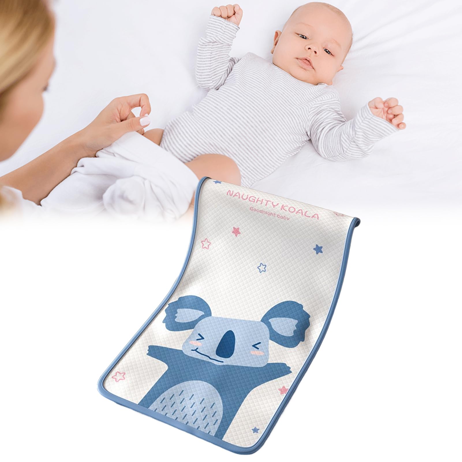 Protège-Matelas imperméable et réutilisable pour , 100 x 60 cm, Forte Absorption et Anti-Fuite, Housse de literie Douce pour Tout-Petits, pour Berceau, lit Simple et lit Complet