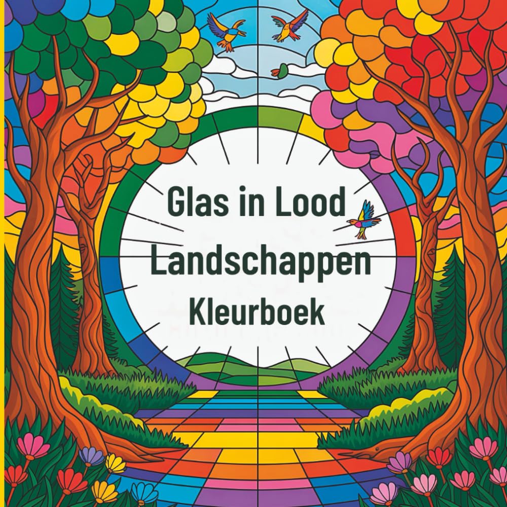 Glas in Lood Landschappen Kleurboek: Natuurlijke glaskunst voor ontspannend kleuren