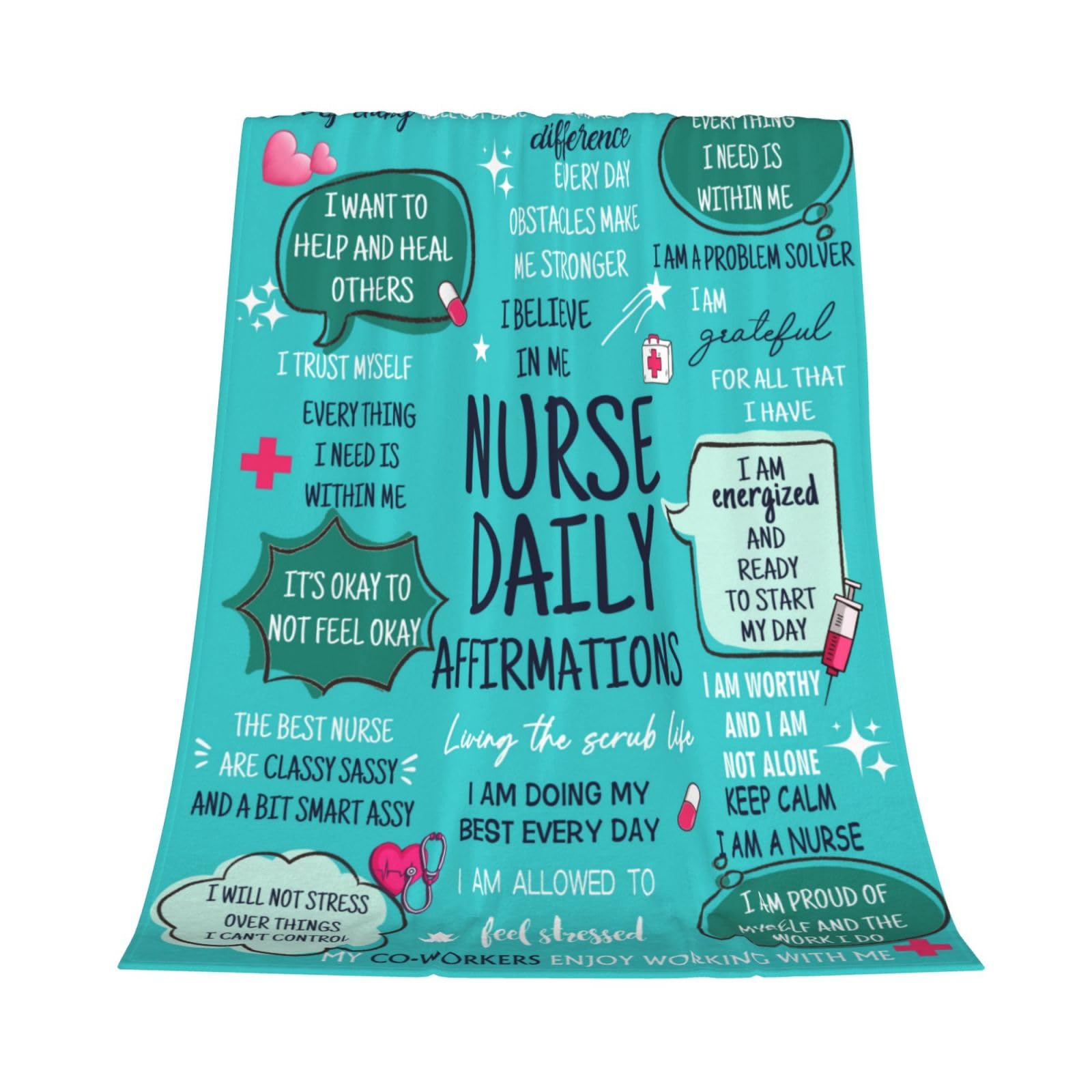 Gaakvrr Nurse Blanket for Women Throw Blanket for Nurse Appreciation Week Gift 150x200cm(60x80 Inch)