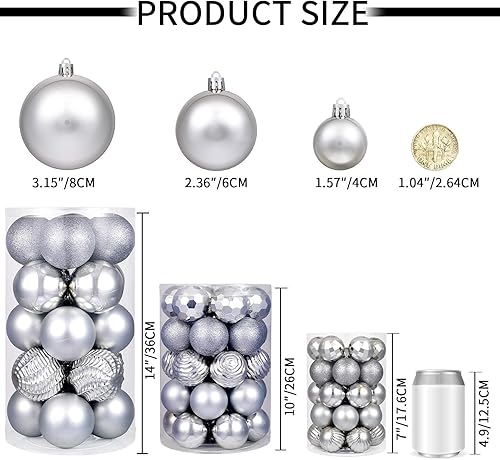 Miniatura 505 de XmasExp Juego de 24 mini esferas de Navidad inastillables para bolas de árbol de Navidad de 1.181 in/1.18 pulgadas (oro rosa)