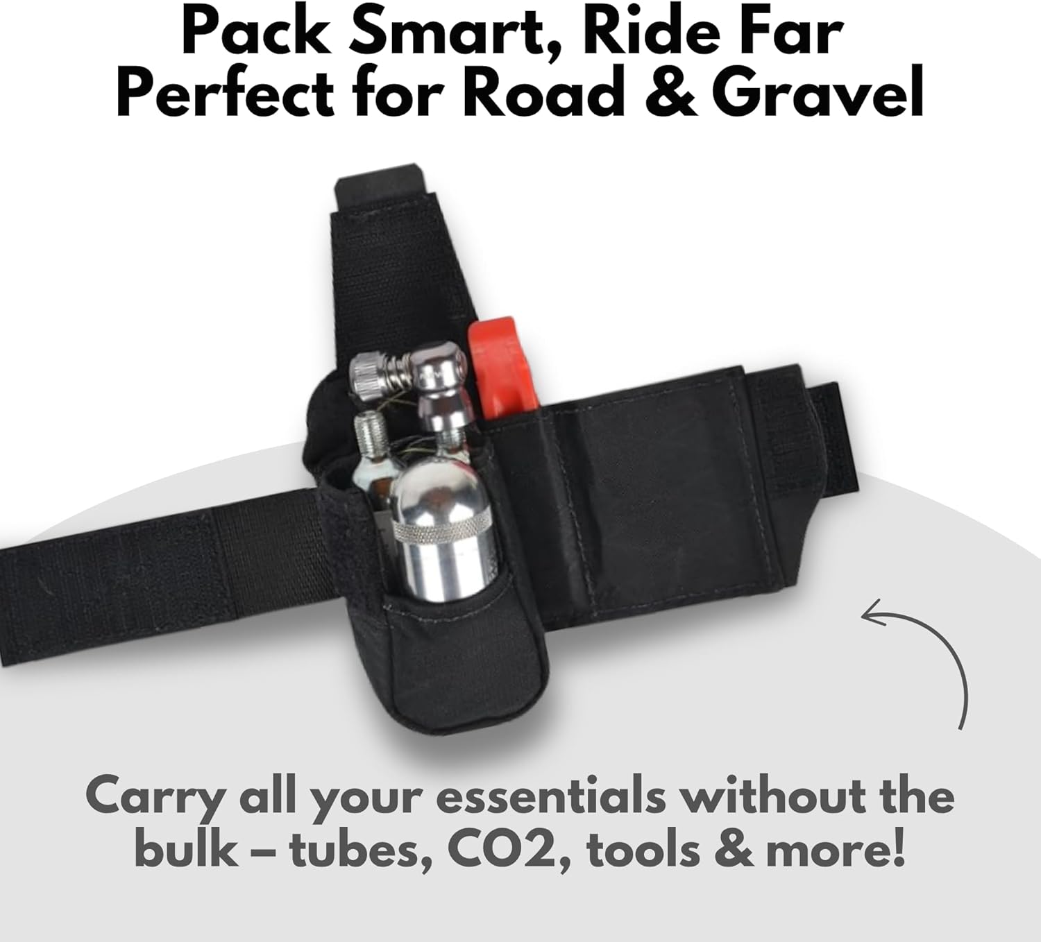 SpeedSleev Ranger 2.0 Medium Bike Saddle Bag – Waterproof Under Seat Pack for MTB, Gravel & Plus Tire Bikes – Lightweight, Rattle-Free Tool Storage – Fits Most Dropper Posts – Black - Image 4