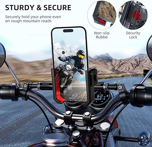 Miniatura 4 de Soporte para teléfono de bicicleta, abrazadera de manillar de montaje para teléfono de motocicleta, bloqueo rápido, rotación de 360, scooter