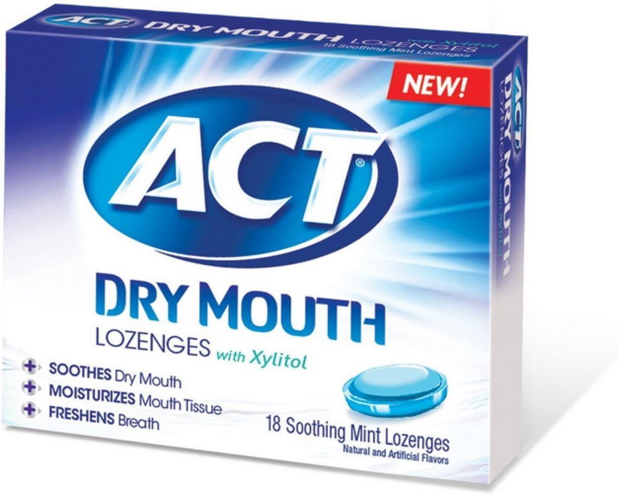 ACT Dry Mouth Soothing Mint Lozenges 18 ea (Pack of 9)