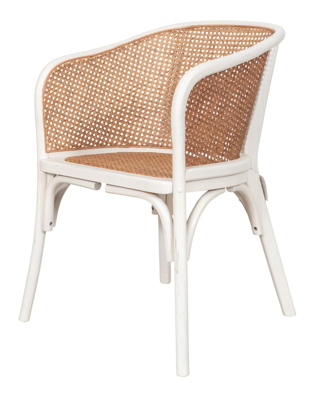 Biscottini Krzesło kuchenne Vintage drewno i rattan, 62 x 52 x 78 cm, krzesło do jadalni, krzesła kuchenne, fotel drewniany i wiedeńska słoma, krzesła do salonu wewnątrz na zewnątrz, fotel ogrodowy
