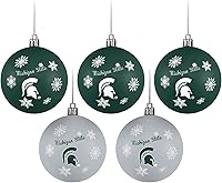 Vista 7 de FOCO NCAA - Juego de 5 adornos inastillables para árbol de Navidad con logotipo del