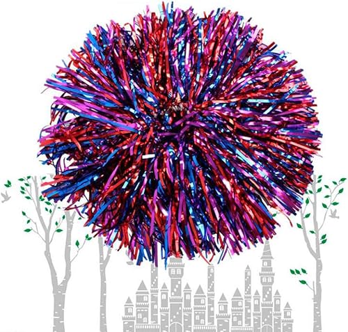 Miniatura 2 de 2 pares de empuñaduras de bicicleta de 12 pulgadas para niños, cinta de borla brillante, accesorios de bicicleta, manillar colorido, serpentinas,