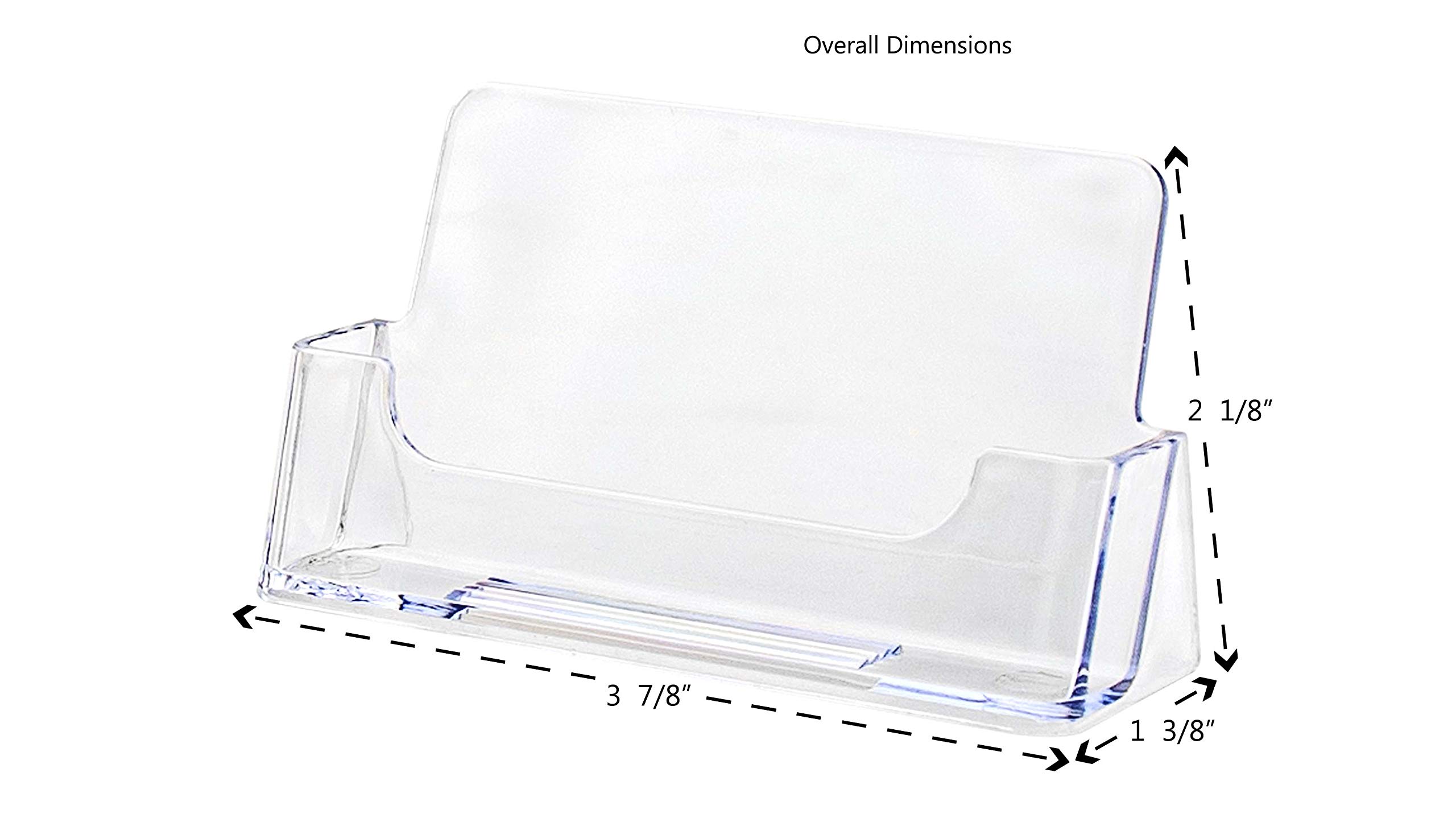 12 – Clear Plastic Business card Holder display desktop Countertop