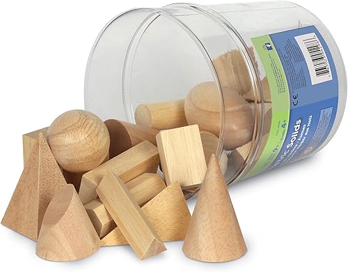 Miniatura 3 de Learning Resources Sólidos geométricos de madera formas de madera para niños juguetes Montessori juego de 19 años a partir de 9 años
