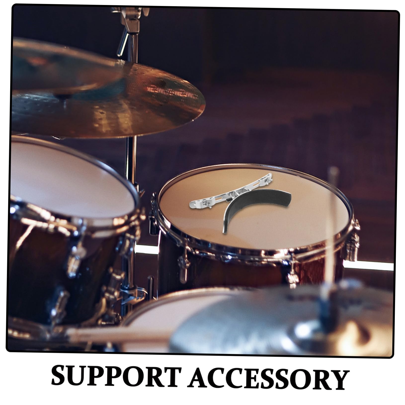 SUPVOX Supporto per Rullante in Acciaio Inossidabile Argento Design Portatile e Supporto Stabile, Accessorio Creativo per Rullante da Casa e Strumento per Tamburi da Marcia