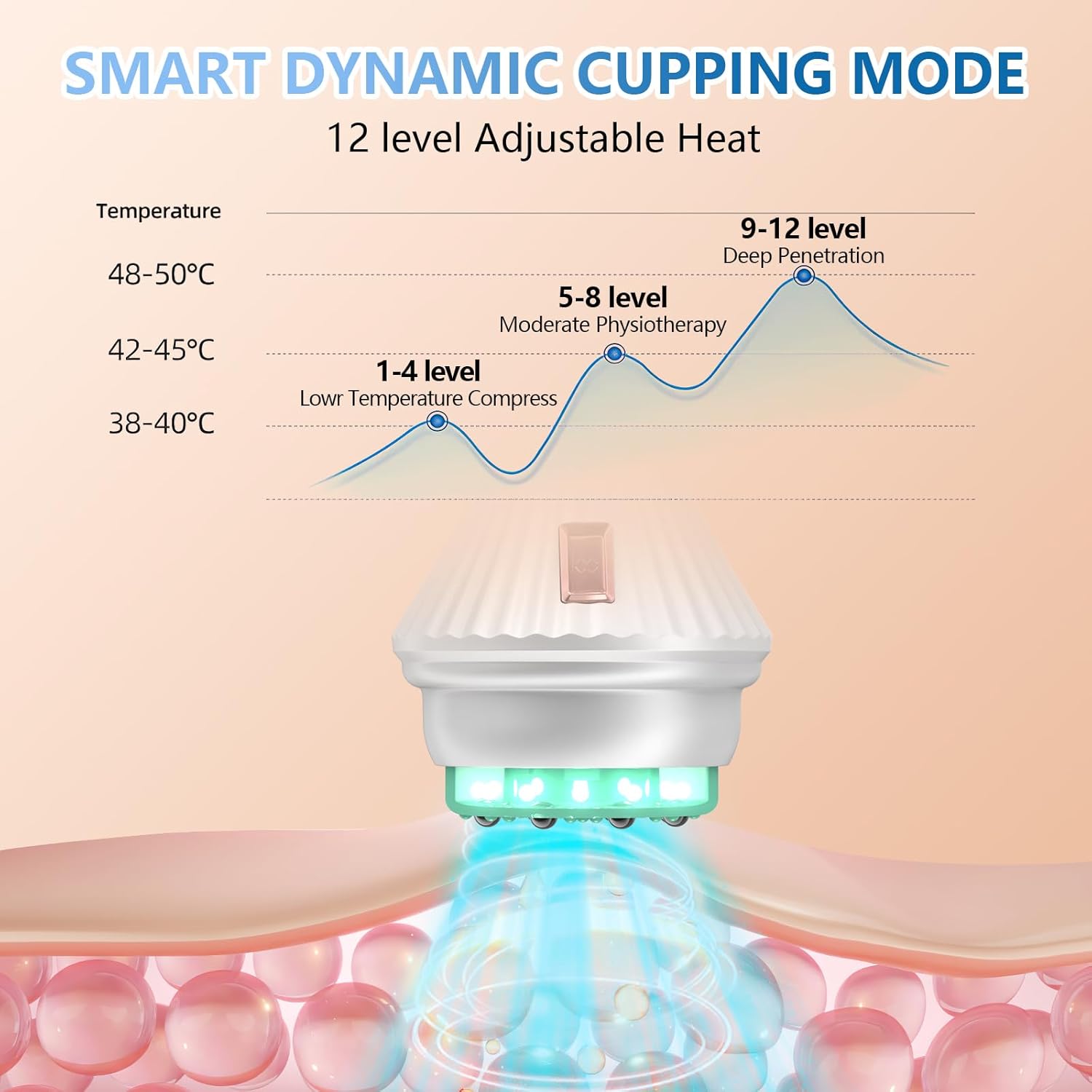 KTS Smart Cupping Therapy Set with Clean Base, 4-in-1 Electric Cupping Therapy Massager, Multi-Function Vacuum Therapy for Pain Relief, Blood Circulation - Image 2