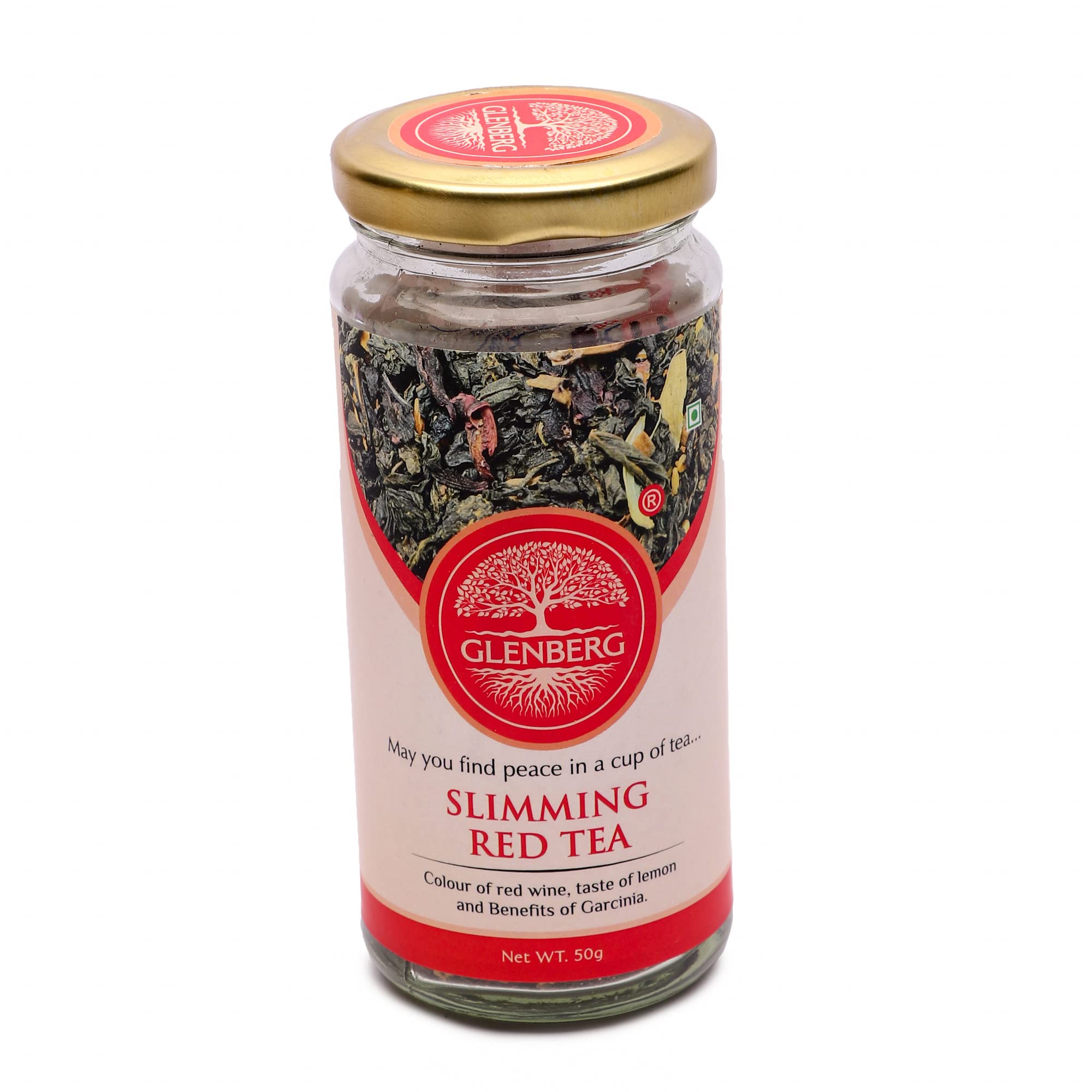 Glenberg Slimming Red Tea | Green Tea with Garcinia (Helps in Weight Management) & Free Premium Wooden Spoon | 50 Gm, 25 Cups (B09H3KDNF1) Amazon Price History, Amazon Price Tracker