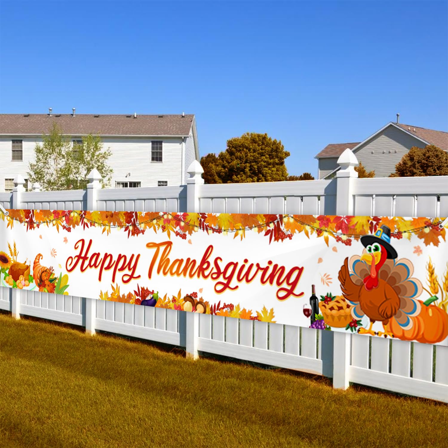 Décoration extérieure Happy Thanksgiving pour habiller votre jardin et accueillir vos proches