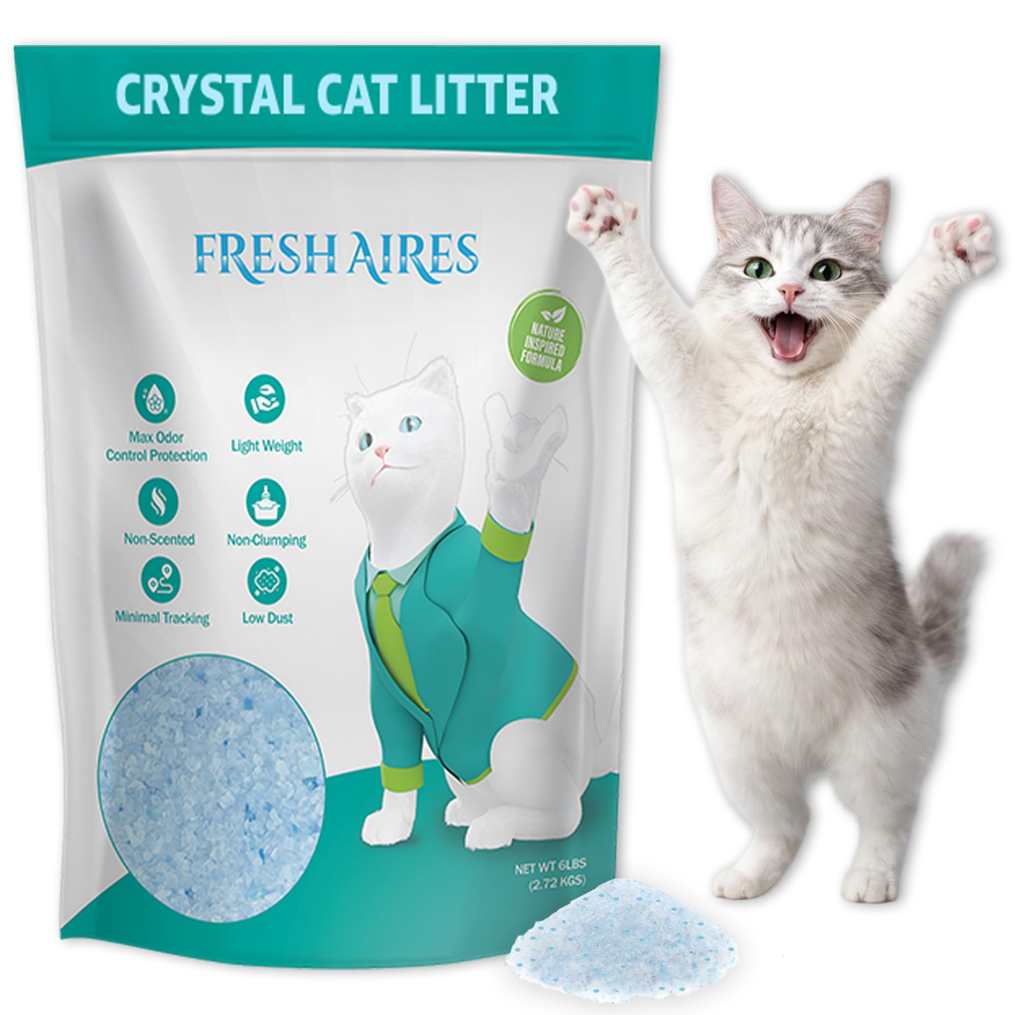 Fresh Aires Silica Crystal Cat Litter