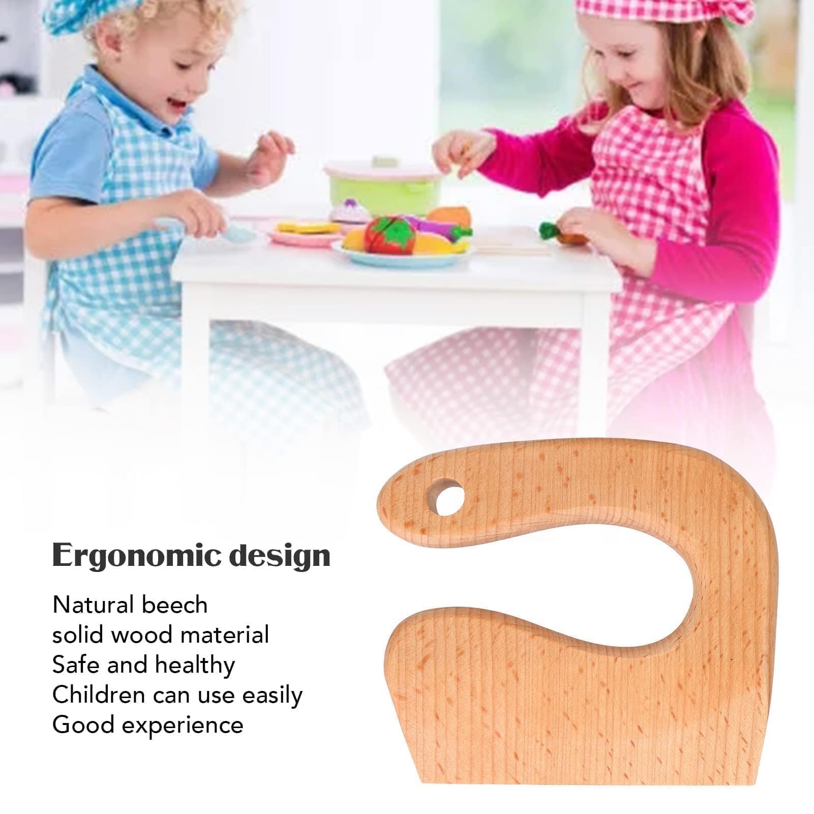 VBESTLIFE Cuchillo de madera para niños, cuchillo de frutas y verduras, cuchillo de madera para niños, cuchillo de madera, juguete (#1)