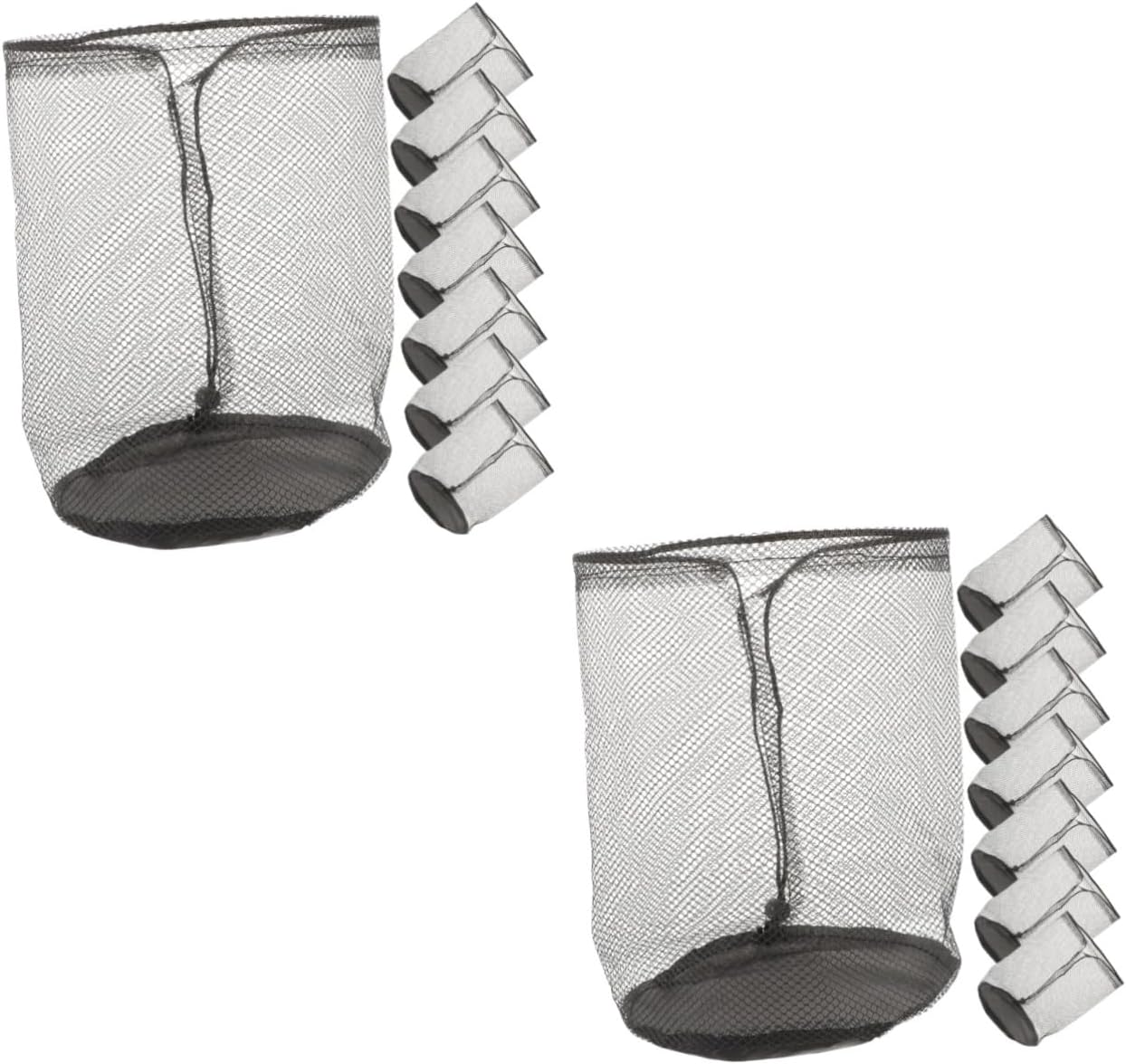 VILLCASE 16pcs Cone Mesh Pouches for Outdoor Sports Training Lightweight Storage Bags for Soccer Football and Agility Drills Compact and Portable Design