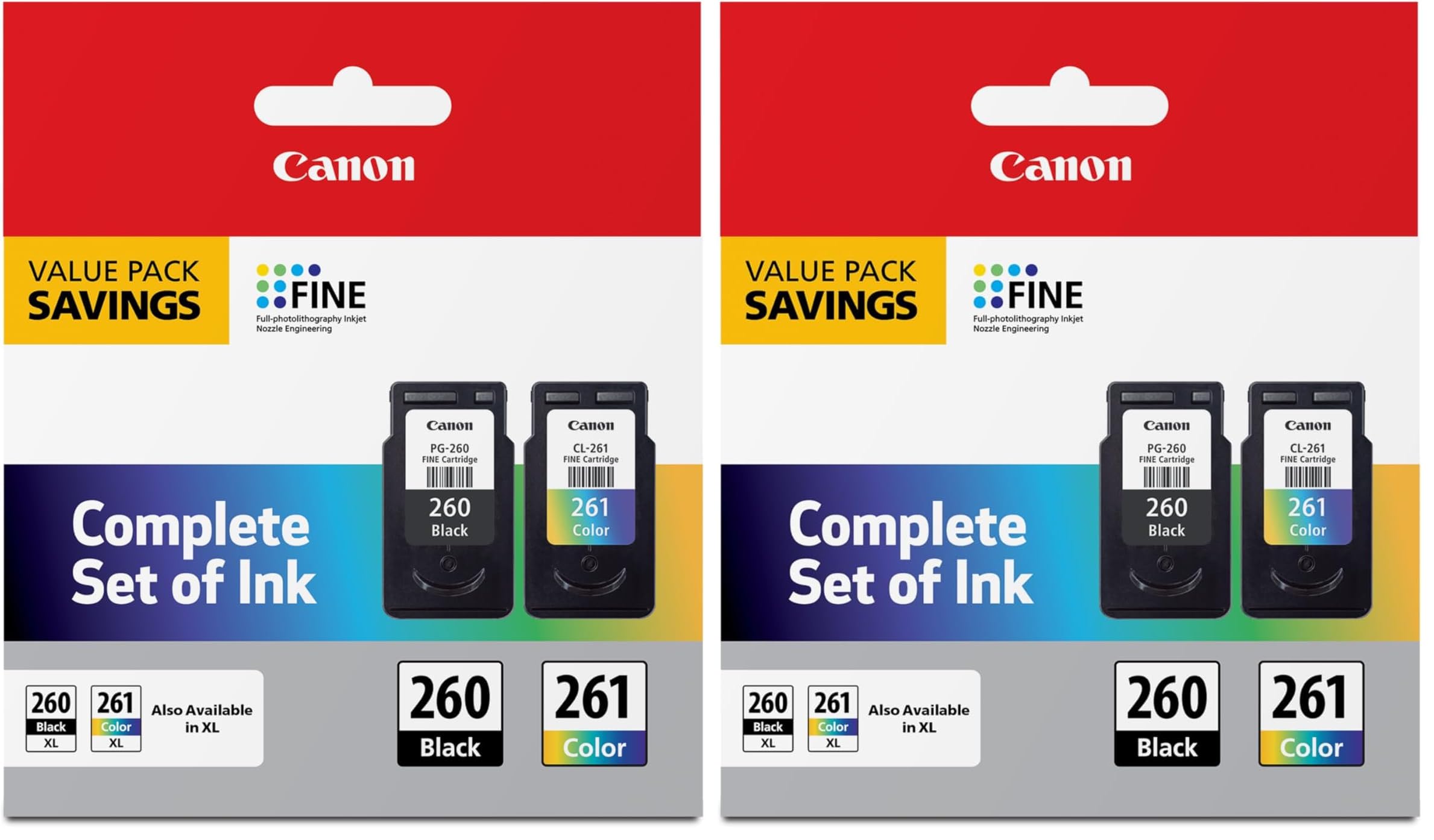 Amazon.com: Canon PG-260 / CLI-261 Genuine Ink Value Pack (2