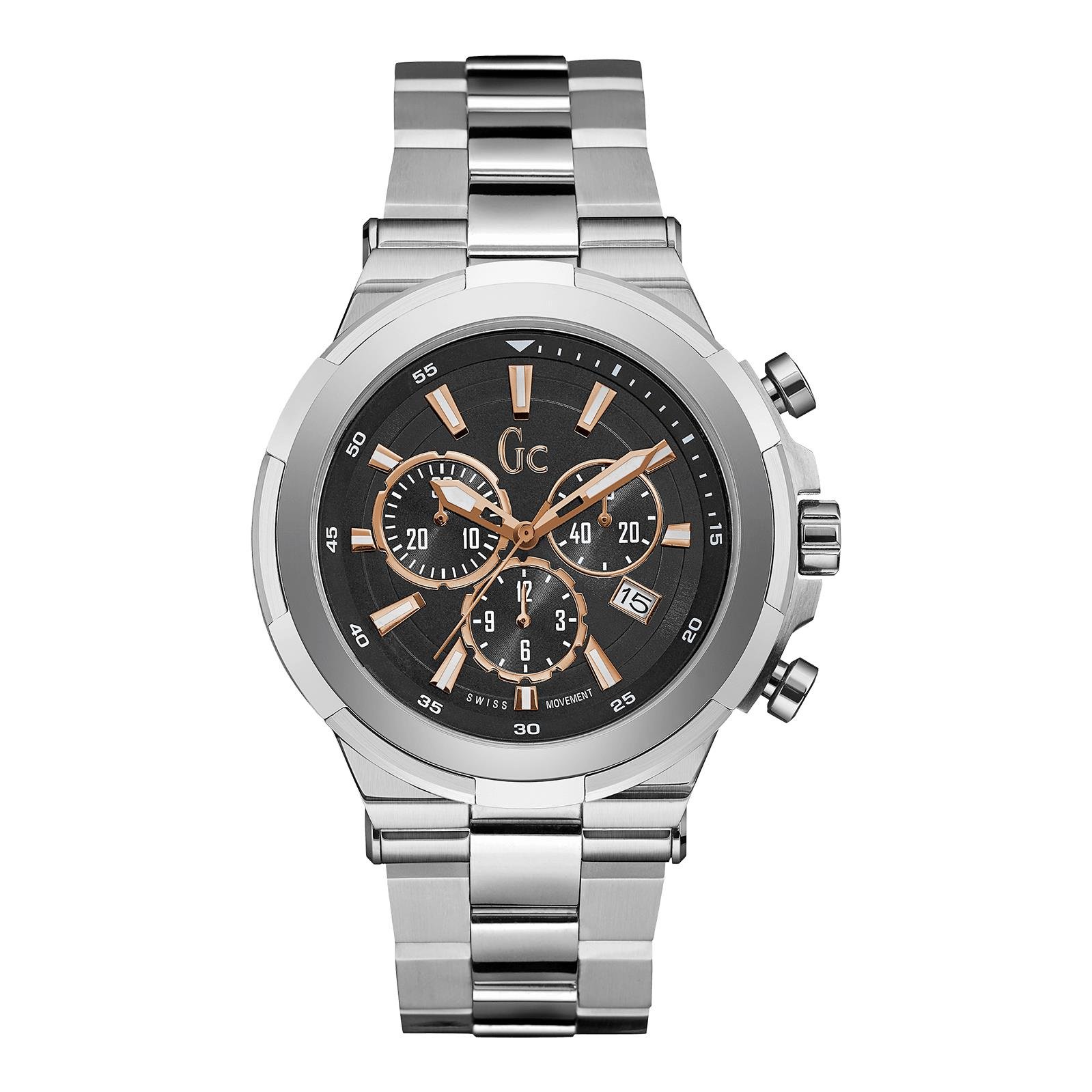 GC GC STRUCTURA Y23002G2 męski zegarek na rękę 44 mm bransoletka stal szlachetna bateria