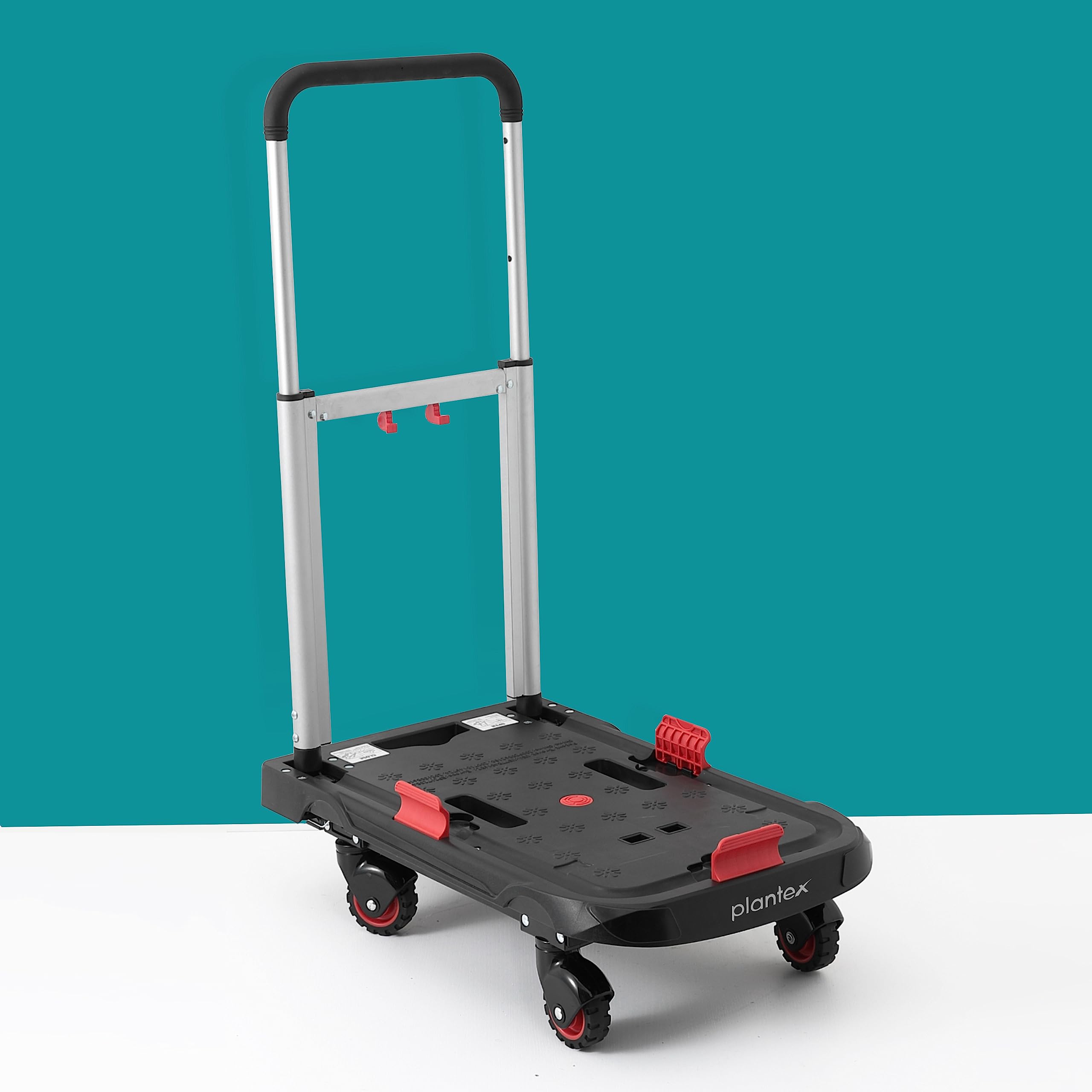 Plantex Platfom Trolley/Heavy Duty Trolley/Hand Truck/Trolley for Goods Carrying/Trolley with Foldable Guared Wheels/Utility Cart for Luggage Moving - (Red & Black) (B0C58K4HGX) Amazon Price History, Amazon Price Tracker