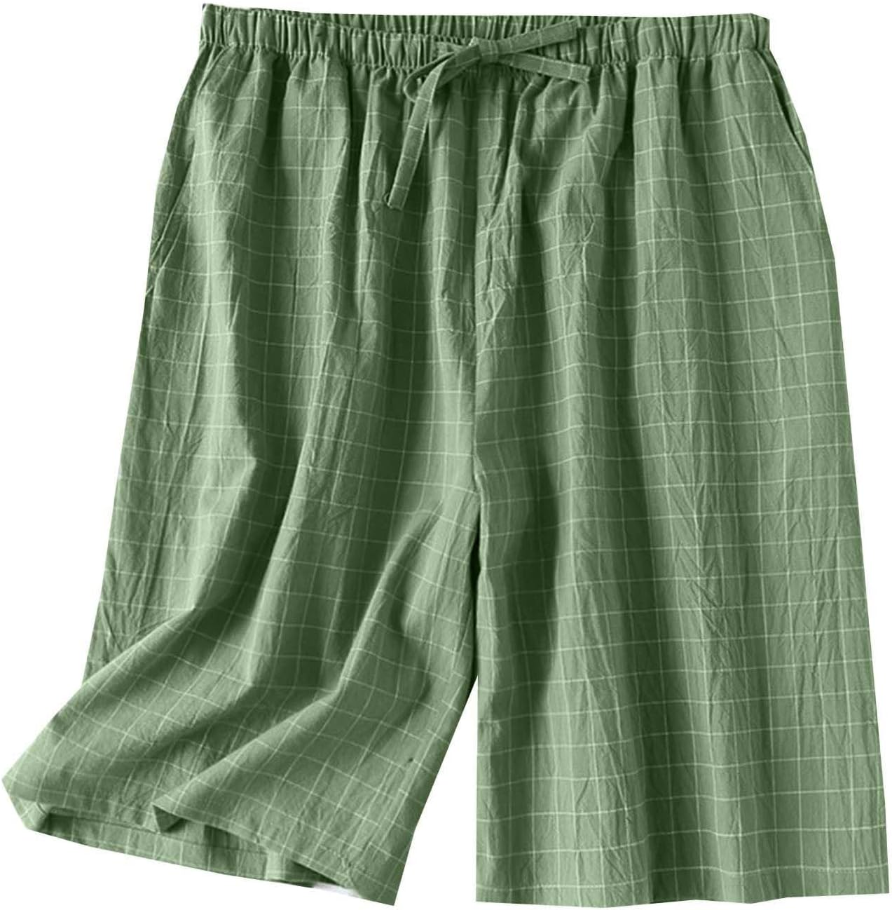Womens Shorts 2026 Plaid Bermuda Shorts Casual Comfy Loose Fit High Waisted Summer Pajama Pants with Pockets
