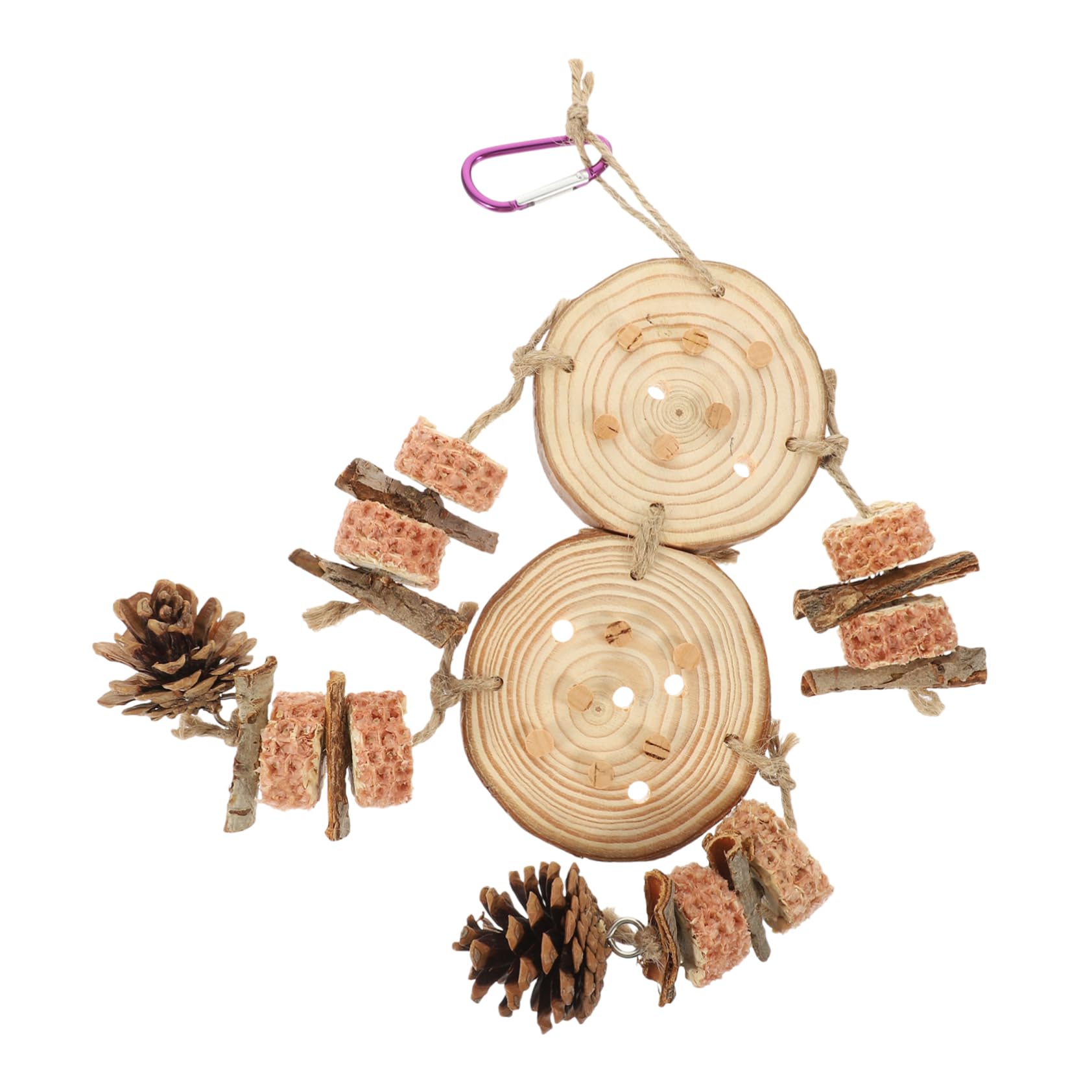 BESPORTBLE 5pièces Jouet Suspendu pour Oiseaux à Mordre Accessoire De Cage pour Perroquets Et Perruches Jouet Éducatif Matériau Naturel pour Et Amuser Vos Oiseaux