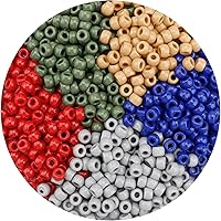 Vista 101 de Pony Bulk Beads - 1100 Pcs for Jewelry & Bracelets Making, Hair & Bracelet Beads (Dark Grey)