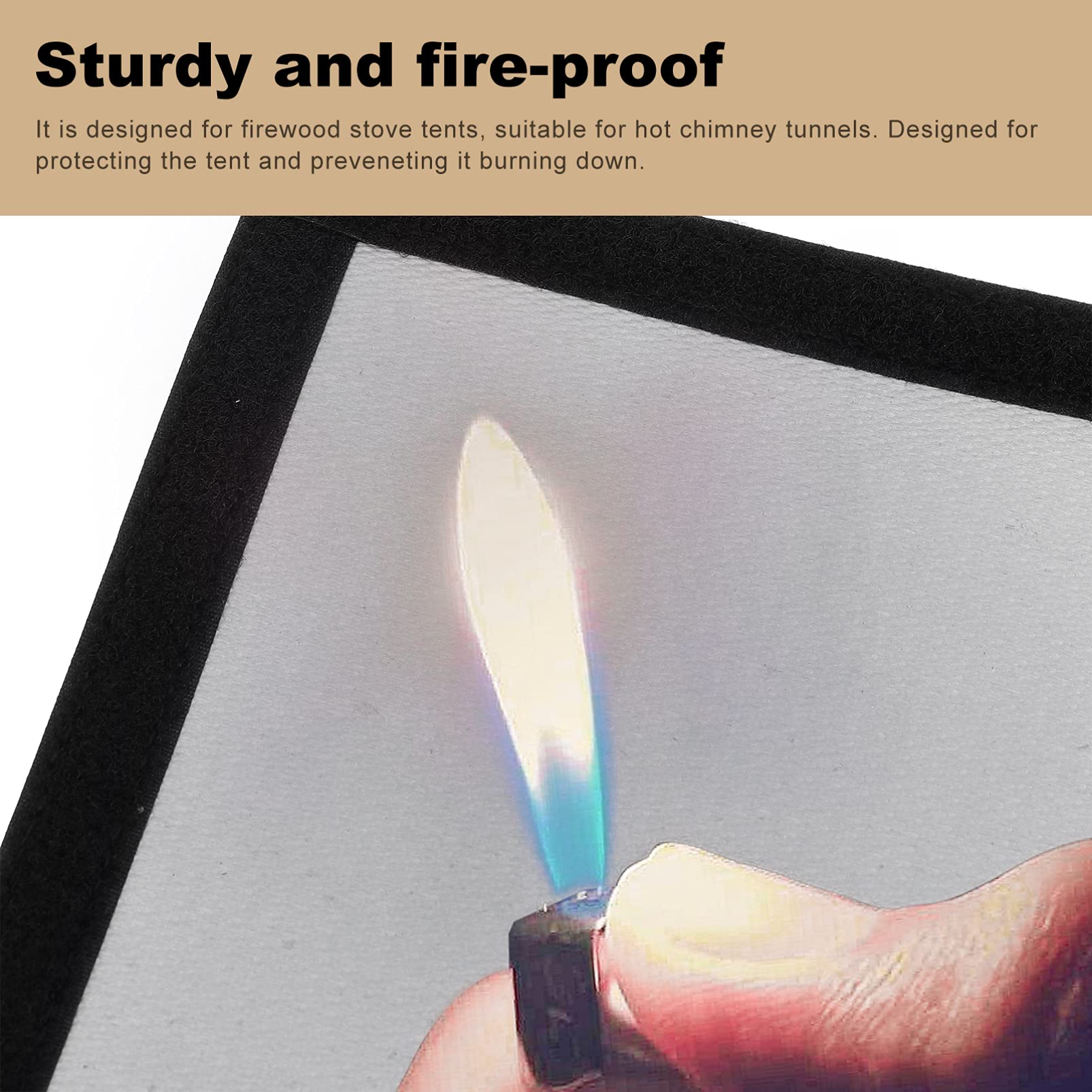 BESPORTBLE Hot Tent Stove Furnace Jack Tent Wilderness Highly Firewood Round Stove Chimney Furnace Jacket Hole Pipe Vent Fireproof Anti Scald Protection Ring