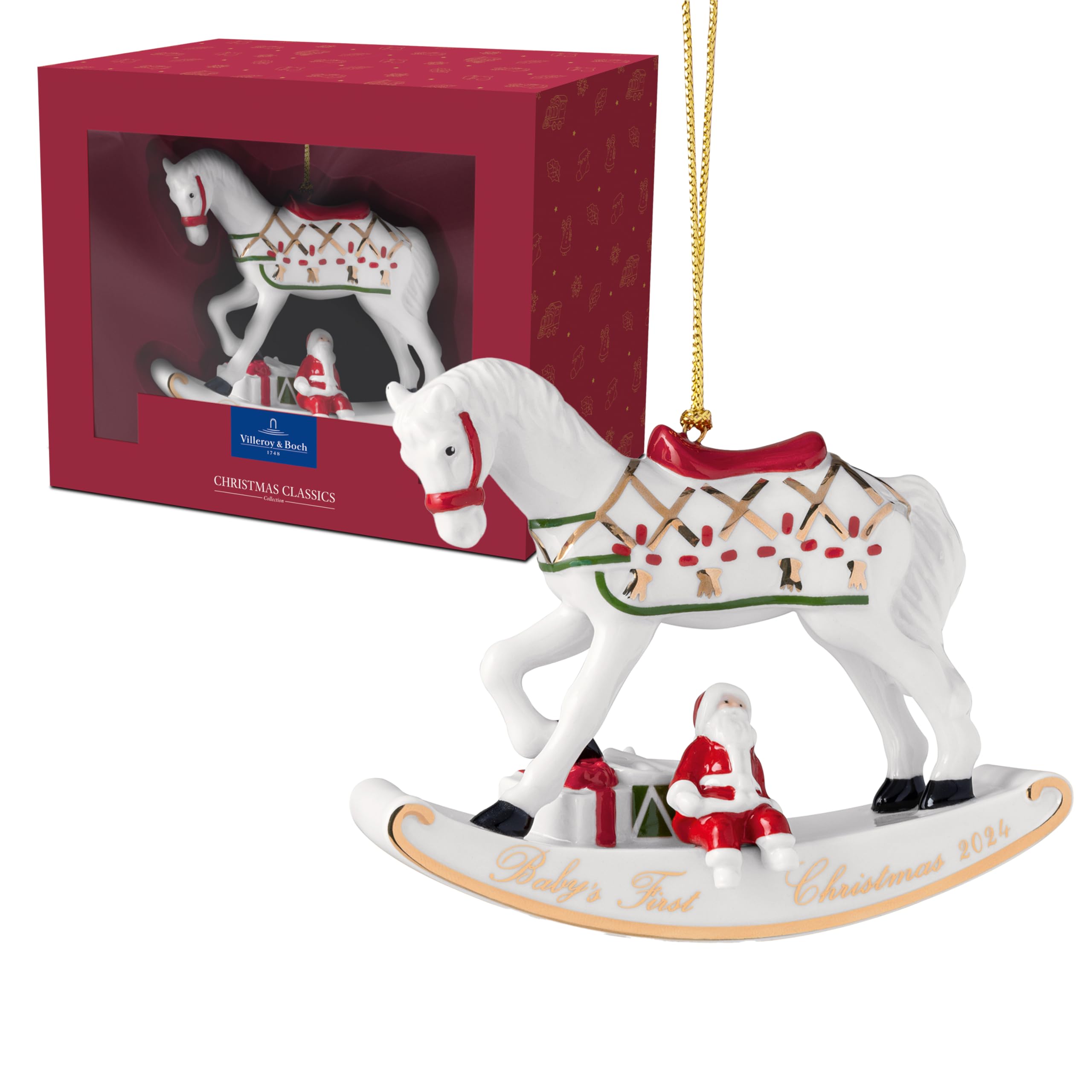 Villeroy & Boch Christmas Classics Ornament: Rocking Horse