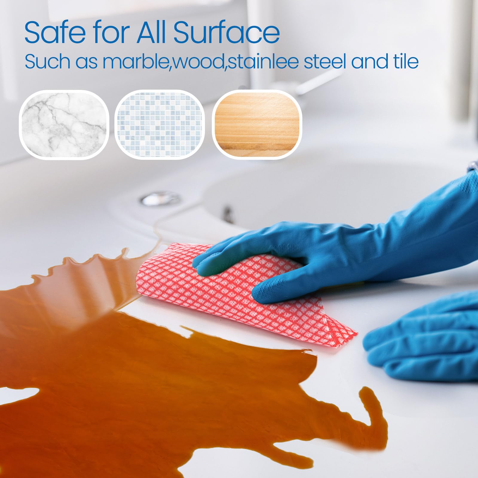 Tioncy 400 paños de limpieza desechables reutilizables para cocina, paños de cocina multiusos y paños de cocina, paños de limpieza absorbentes, toallitas de limpieza para cocina y hogar (coloridos)