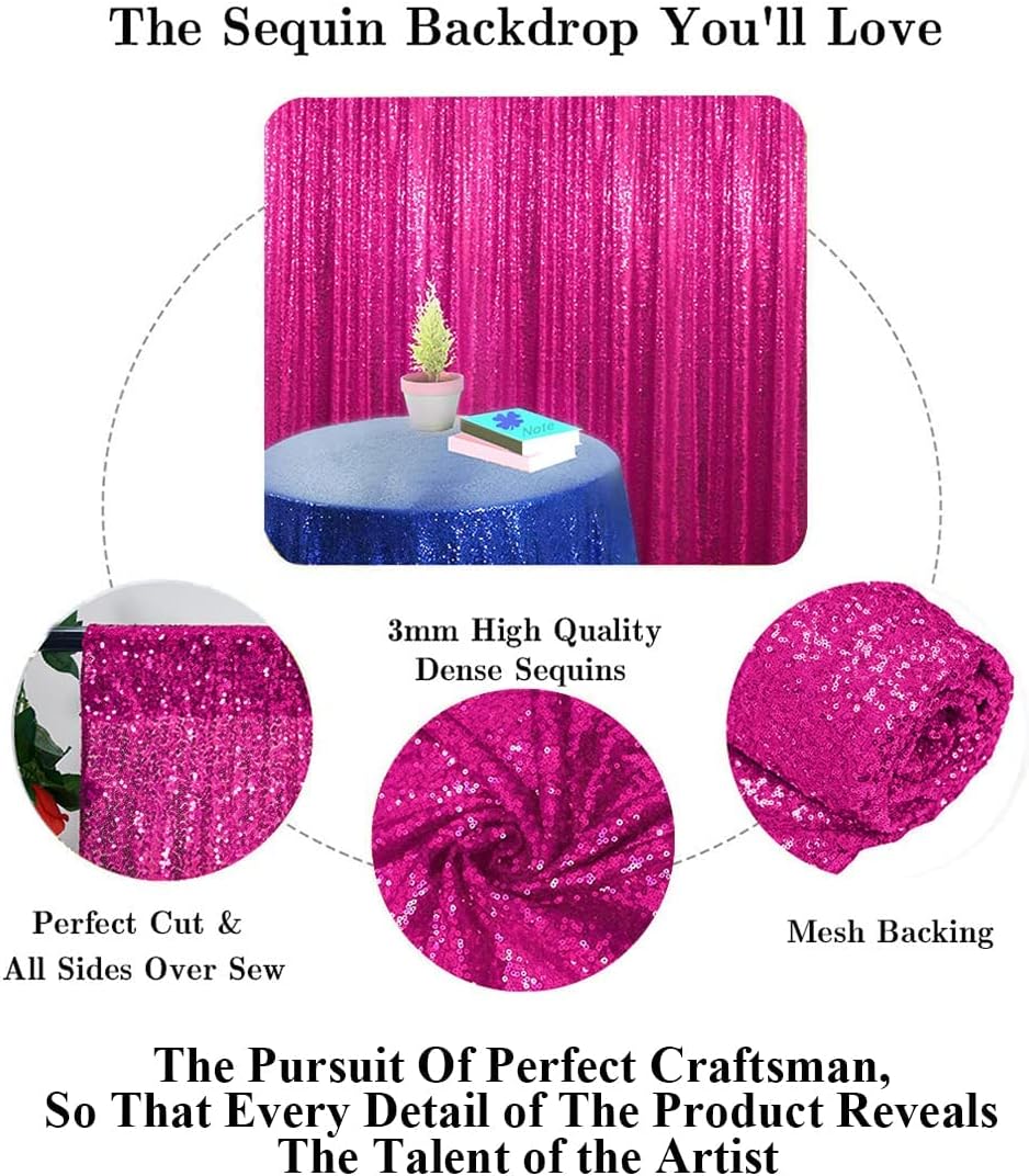 Partisout Sequin Backdrop Curtain 7ftx7ft Sequin Backdrop Sequence Backdrop Party Glitter Backdrop Christmas Sparkle Backdrop Wedding Photo Backdrop and Shimmer Backdrop
