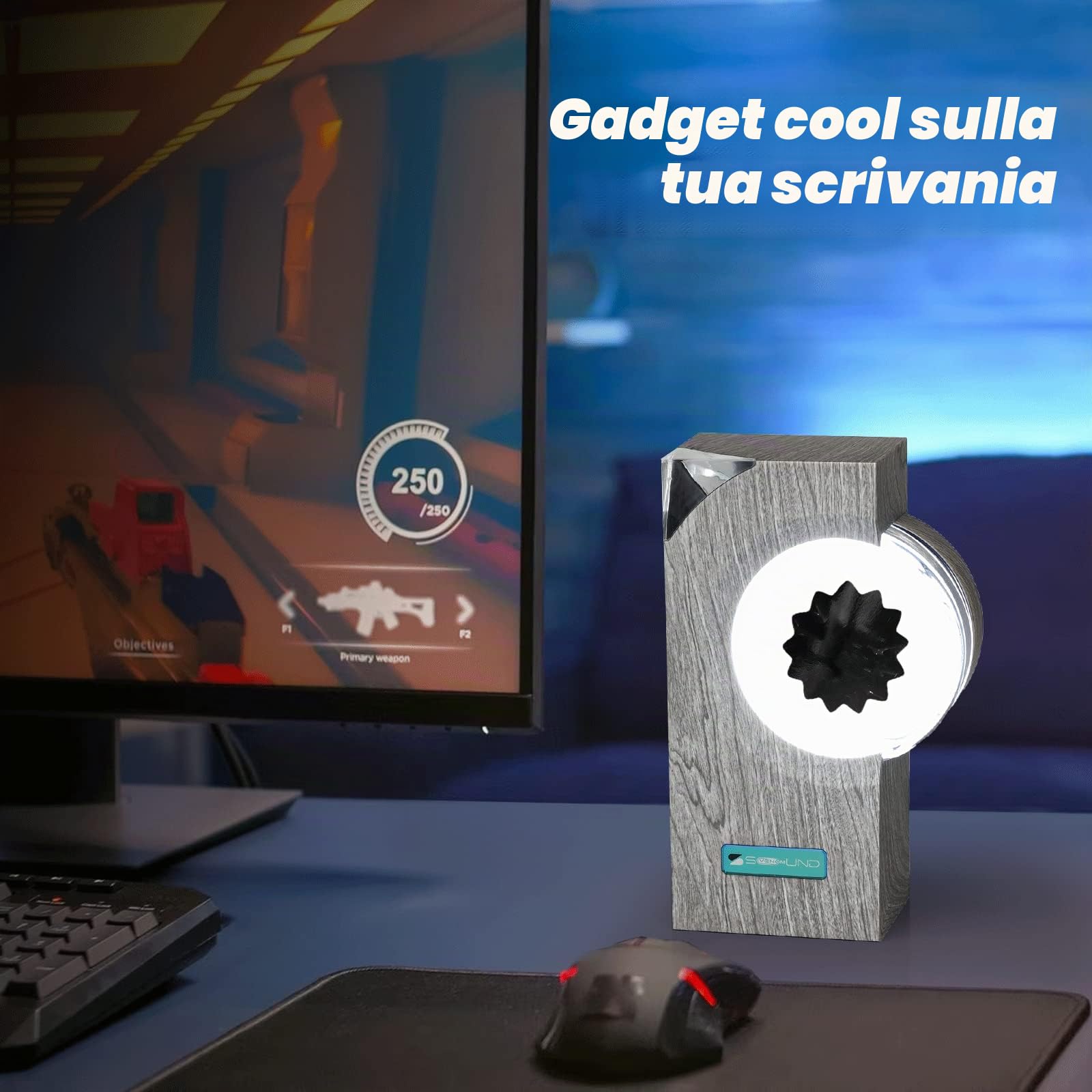 sovenomund Ferrofluid Speaker Music Mate, Lampada Ferrofluid che Balla a Ritmo di Musica - Decorazione da Scrivania, Regalo per Adolescenti (Non è un Altoparlante, Senza Suono)