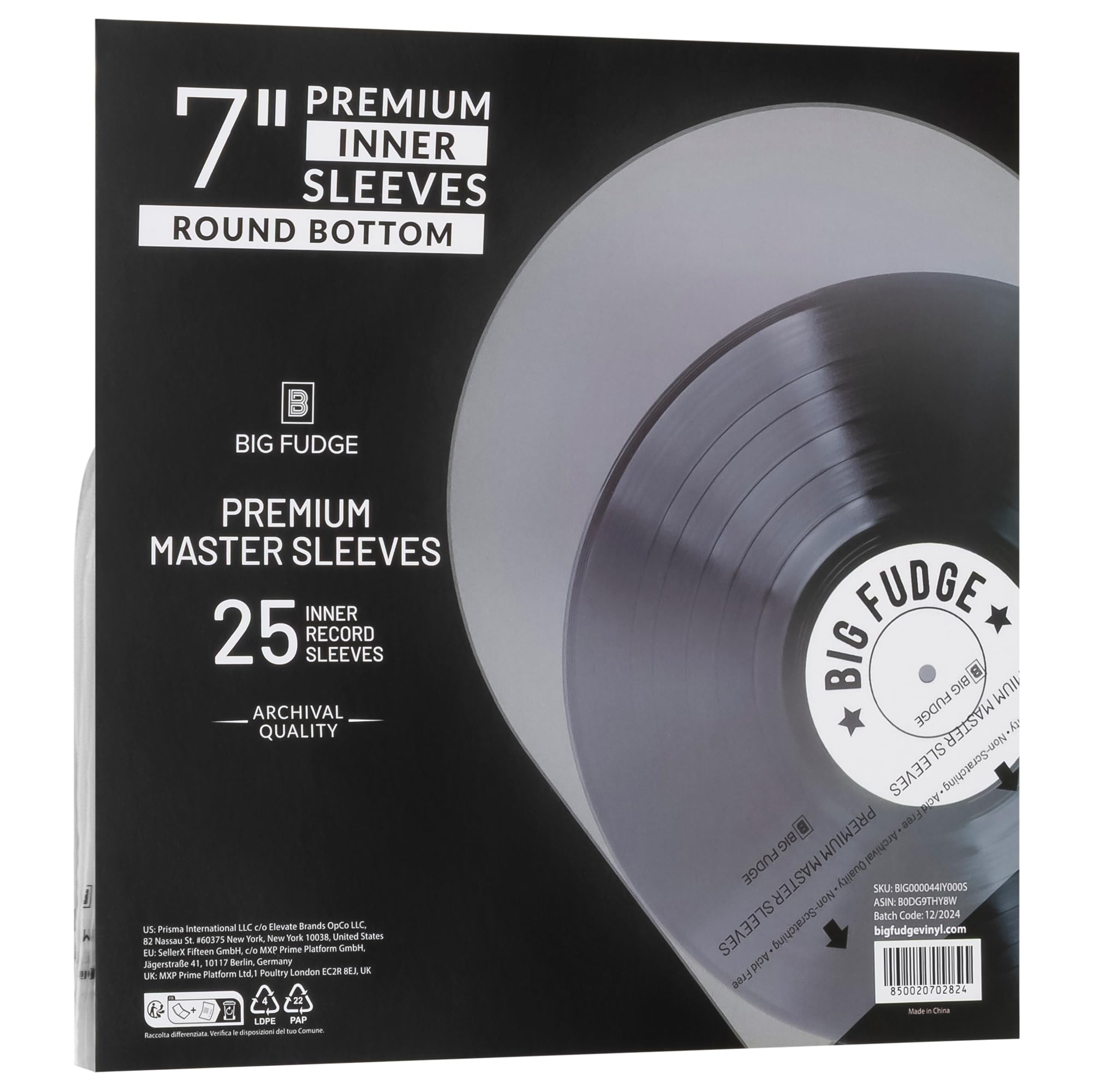 Fundas Para Discos De Vinilo - 25 Unidades De 18cm (7") - Triple Capa, Antiestáticas, Papel De Arroz - Protección Contra Polvo Y Rozaduras