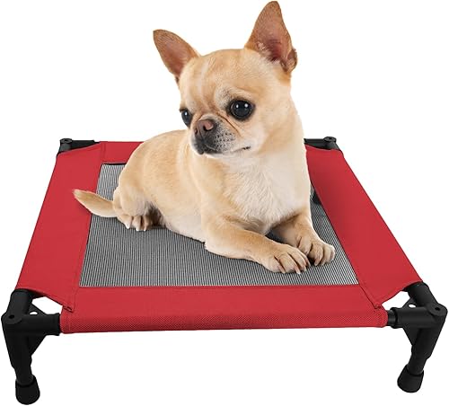Miniatura 7 de Pozico Cama elevada para mascotas con malla transpirable para gatos y perros pequeños, catre refrescante elevado para mascotas para cachorros y Cama