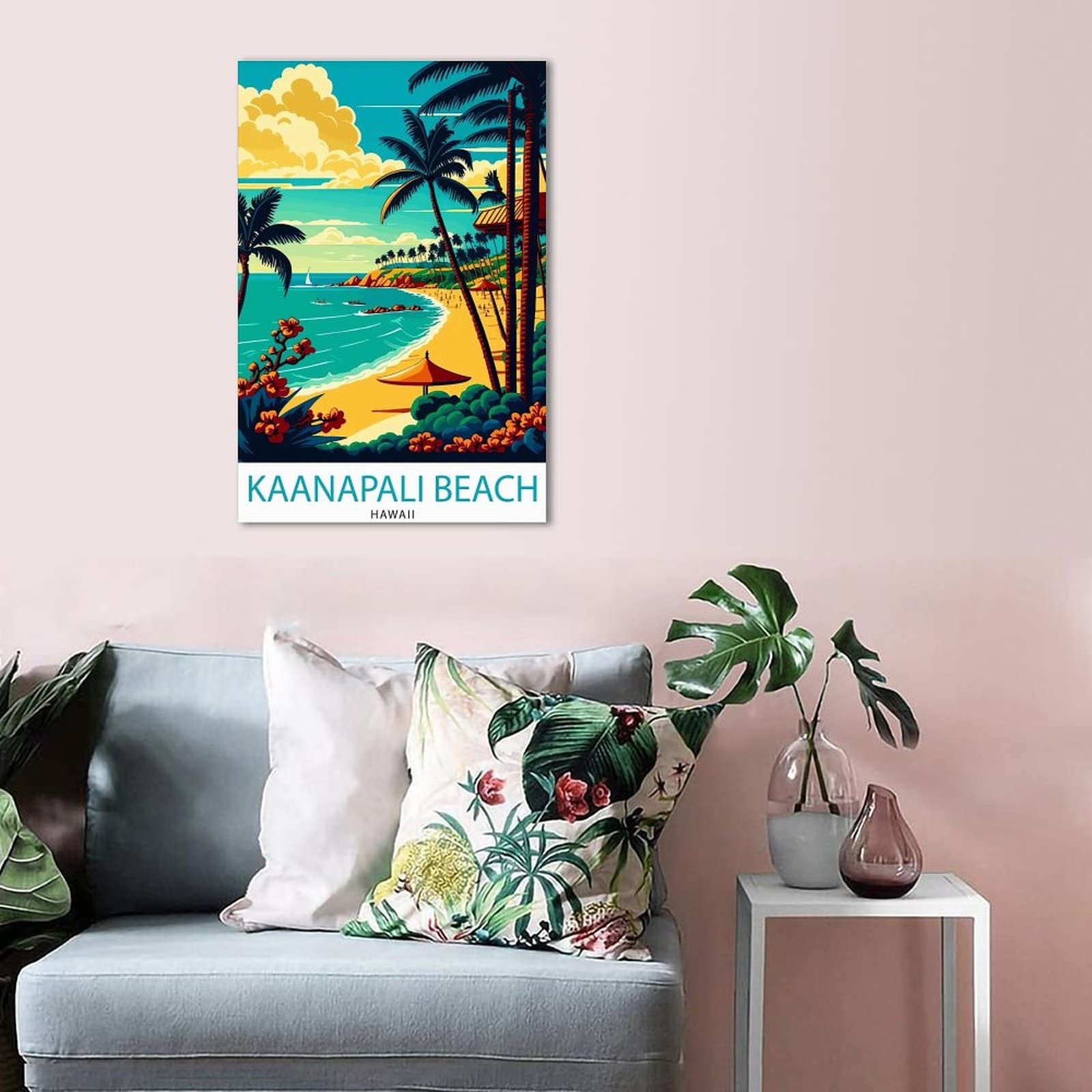 Amazon.com: Kaanapali Beach Hawaii Vintage Travel Posters
