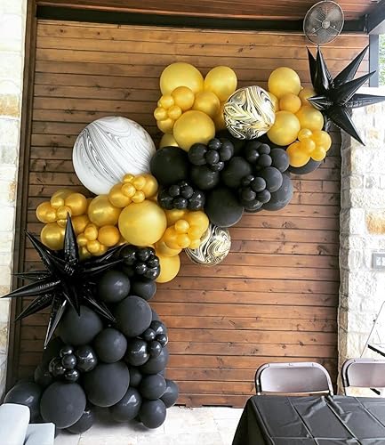 Miniatura 6 de Globos de papel de aluminio con forma de estrella en explosión, 50 globos de papel de aluminio negro, globos de estrella de 26 pulgadas, globos de