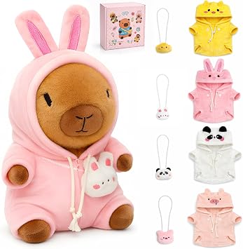 9-pc Capybara Plush Set Suitable for Kids Girls Cute and Soft Capybara Plush Stuffed Animal that Can Be Casually Matched Animal Capybara
