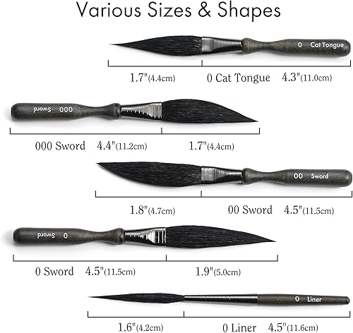 Miniatura 9 de ARTIFY - Pinceles de pintura para pintura acrílica, 15 piezas, nuevos suministros de pintura, juego de pinceles de pintura para acuarela, pintura al