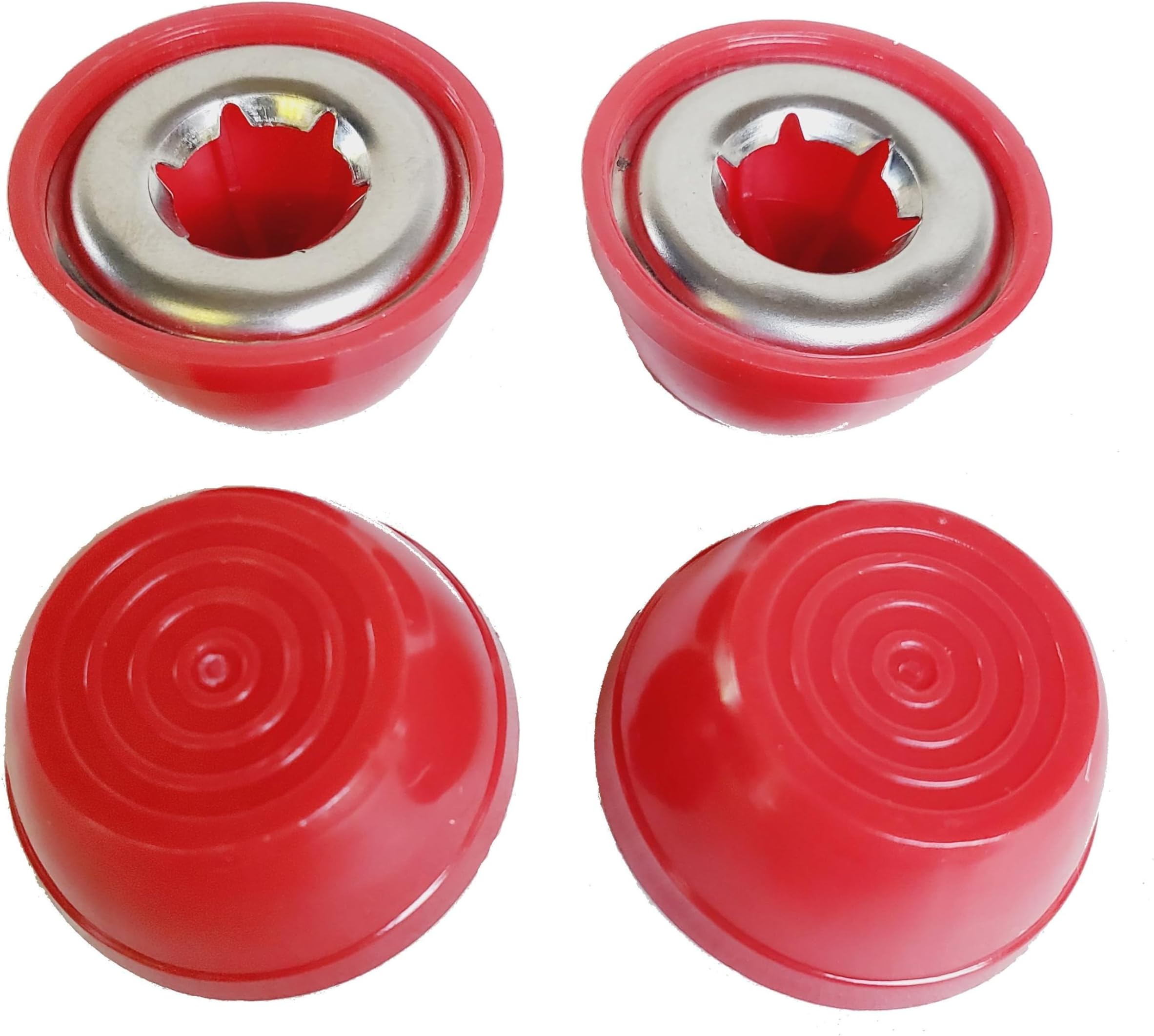 Hub Caps for Radio Flyer Steel & Wood Wagons 1/2" Red (NOT for Plastic, Folding OR Little Wagon Model W5, Please Read Entire Product Description)