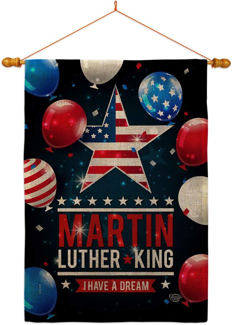 I Have A Dream House Flag Black History Martin Luther King MLK Civil Right Stars United State American Small Decorative Gift Yard Banner Made In USA 28 X 40